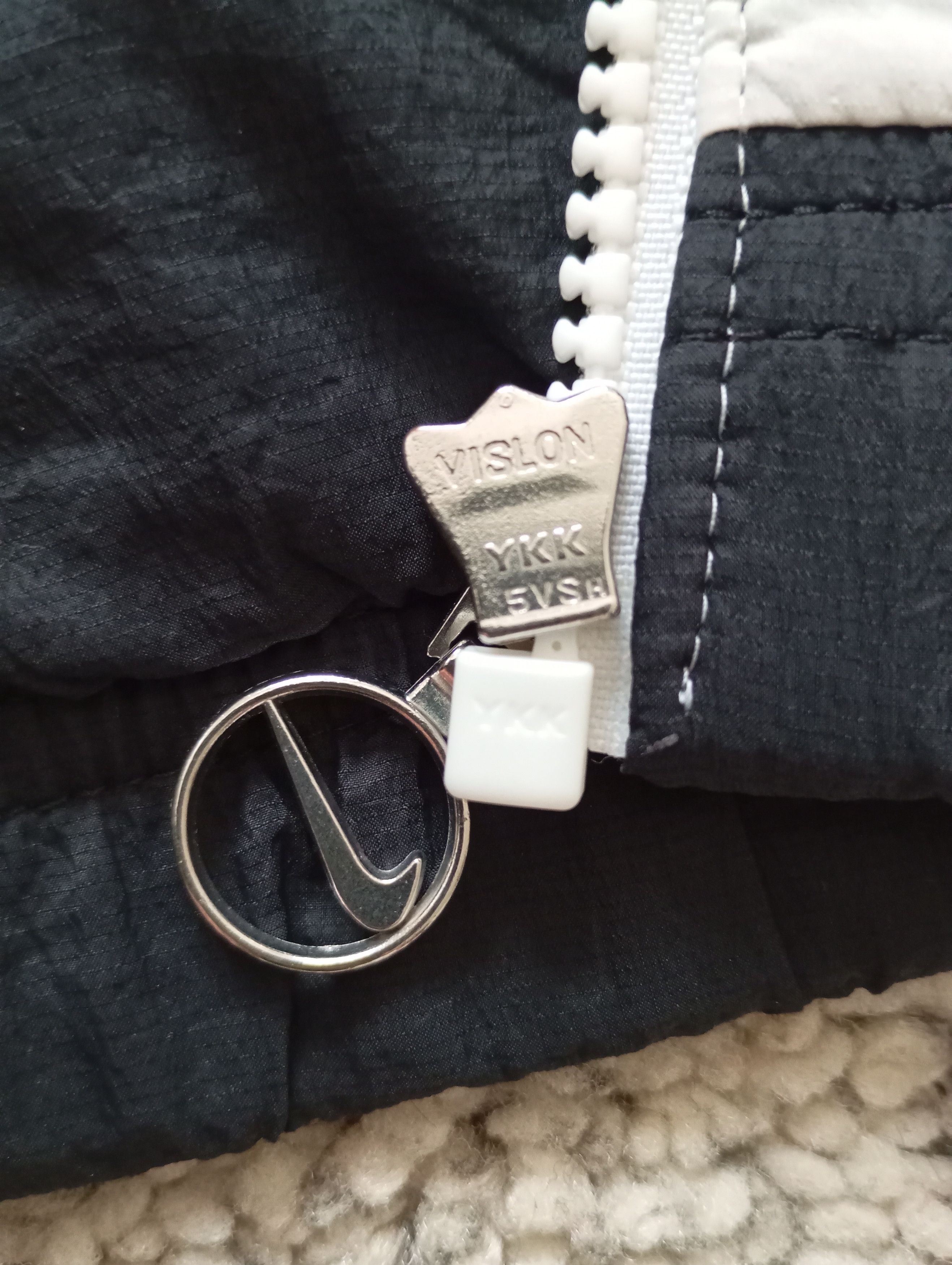 Nike × Vintage Vintage Nike Track Jacket Big Logo Swoosh Y2K Drill 90s Size US XS / EU 42 / 0 - 6 Thumbnail