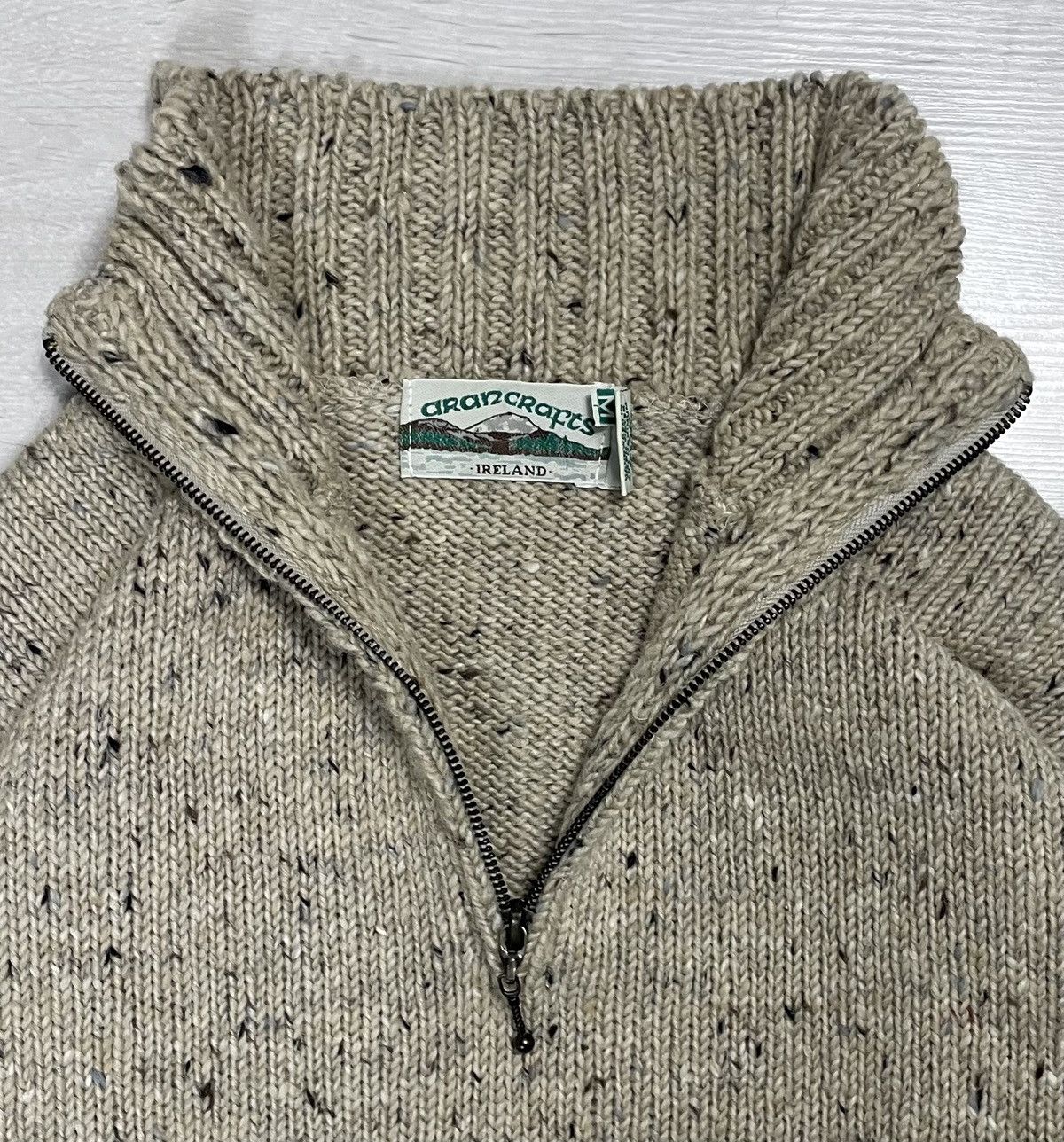 Aran Crafts Vintage Aran Crafts Irish Wool Sweate Fisherman Knit Tweed M Size US M / EU 48-50 / 2 - 2 Thumbnail