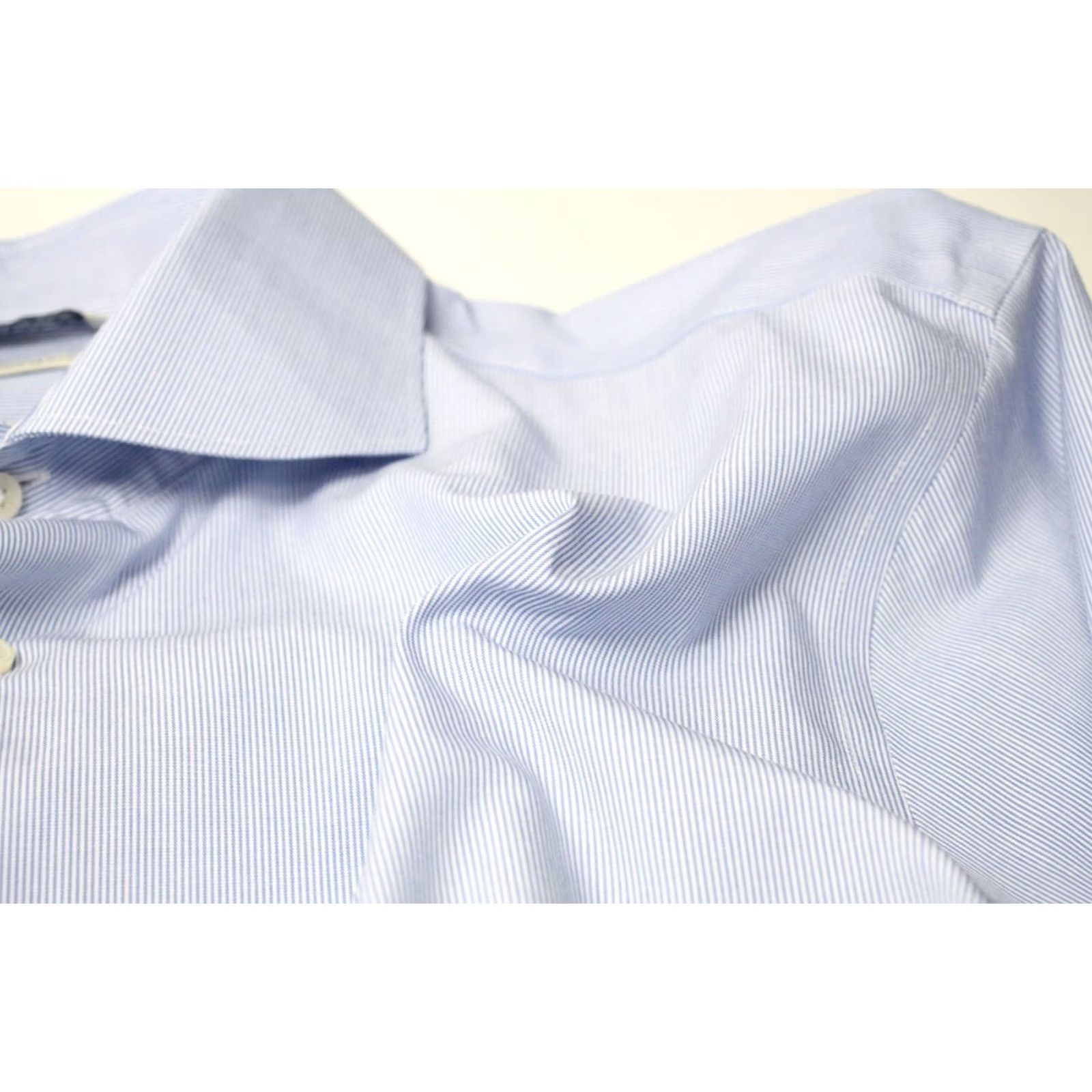 Suitsupply SUITSUPPLY Formal Shirt Men's Extra Slim Fit Blue 43-7 / 17L Long Sleeve Size 46R - 5 Thumbnail