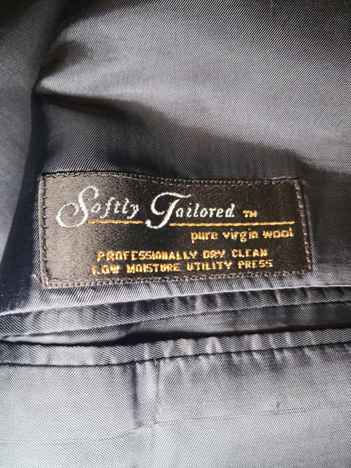 Hart Schaffner Marx Hart Schaffner Marx 2 Piece Suit 46L 40x30 Gray Check Wool Size 46L - 4 Thumbnail