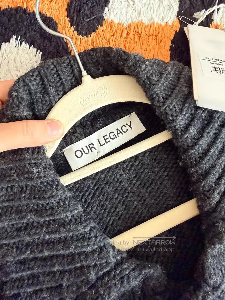 Our Legacy Our Legacy Fleece Texture Solid Raglan Collar Knit Cardiga Size US M / EU 48-50 / 2 - 2 Thumbnail