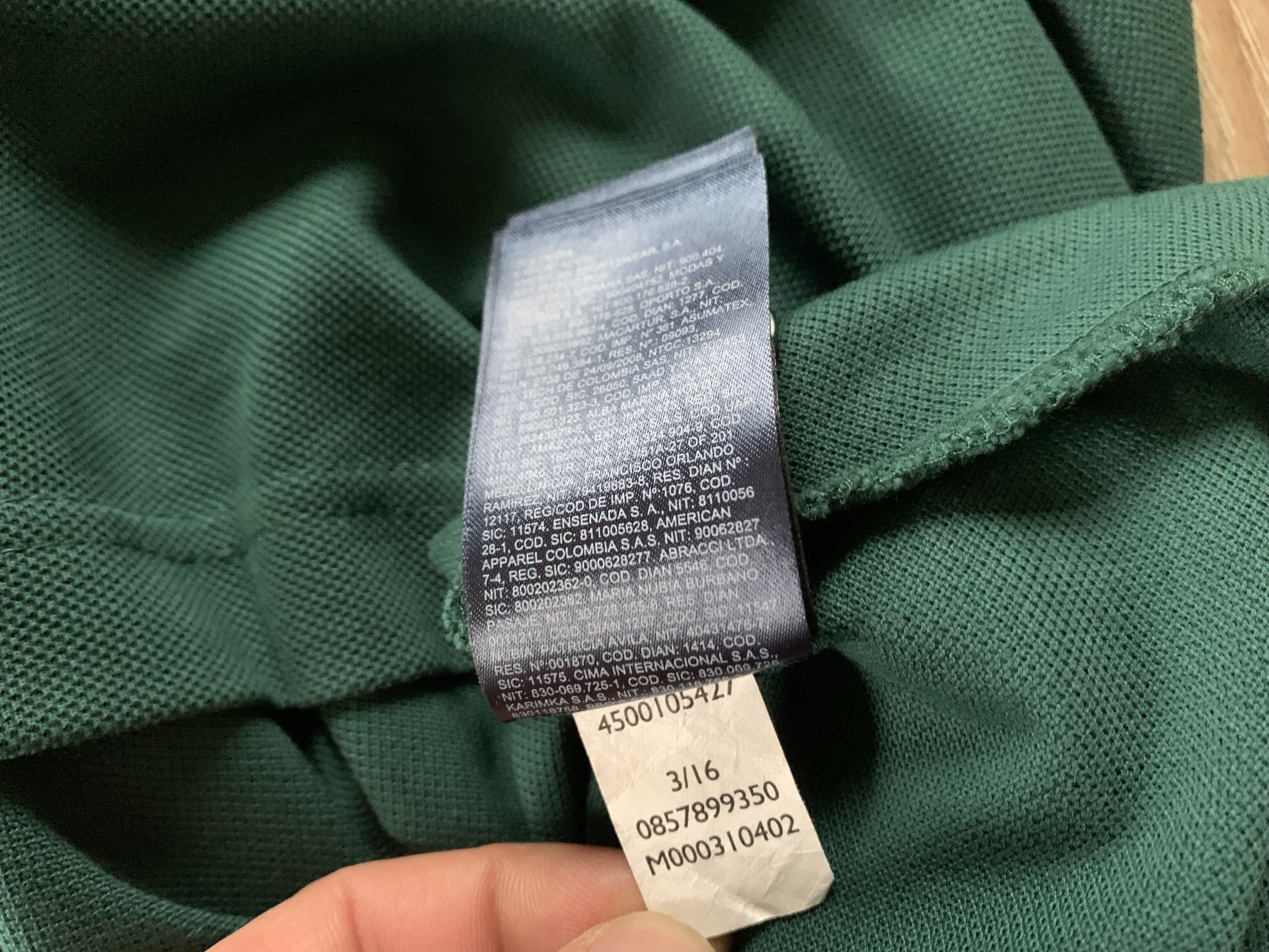 Tommy Hilfiger Tommy Hilfiger Slim Fit Green Polo Size US S / EU 44-46 / 1 - 7 Thumbnail
