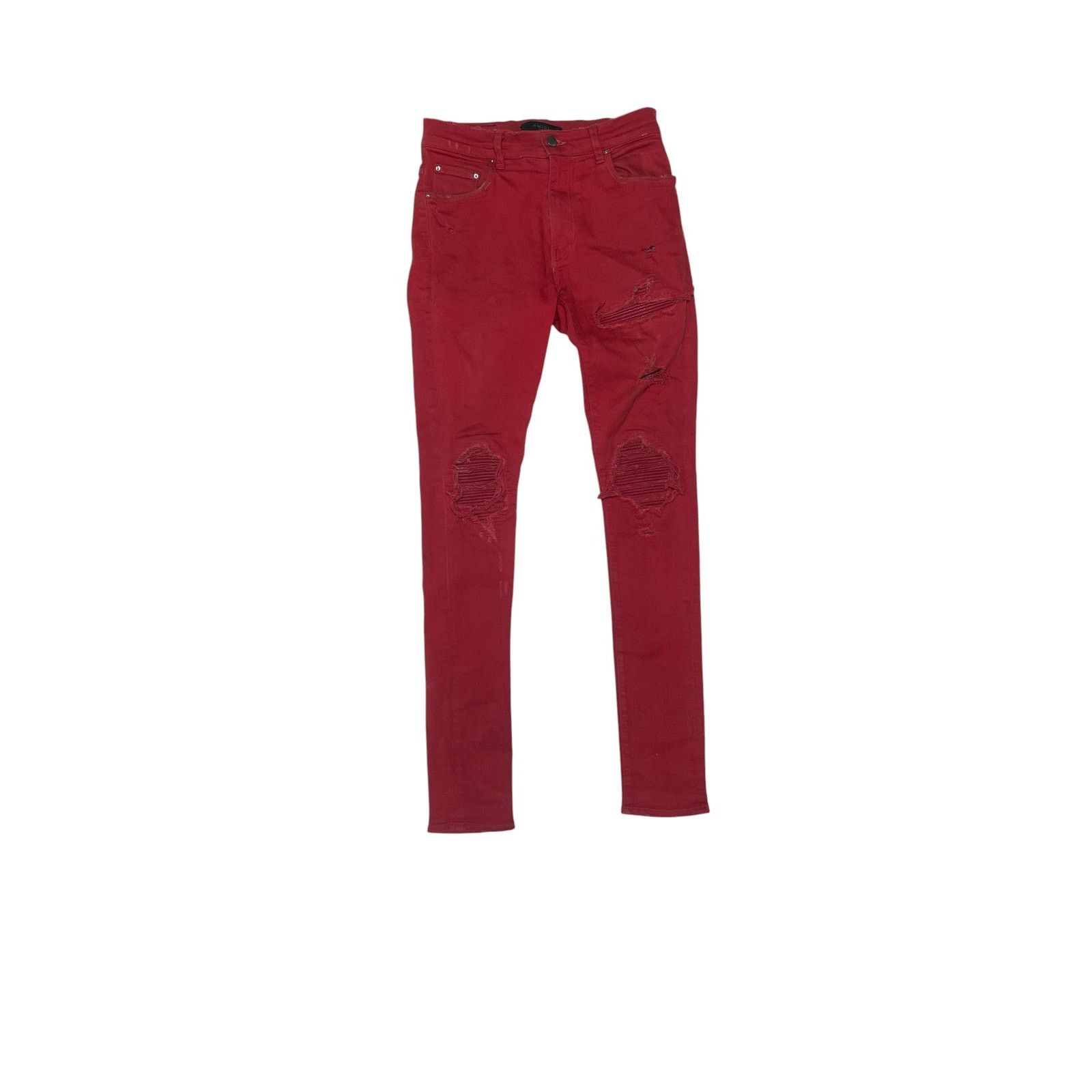 Amiri Amiri 'MX1 Red Patch' Red Jeans Size US 28 / EU 44 - 1 Thumbnail