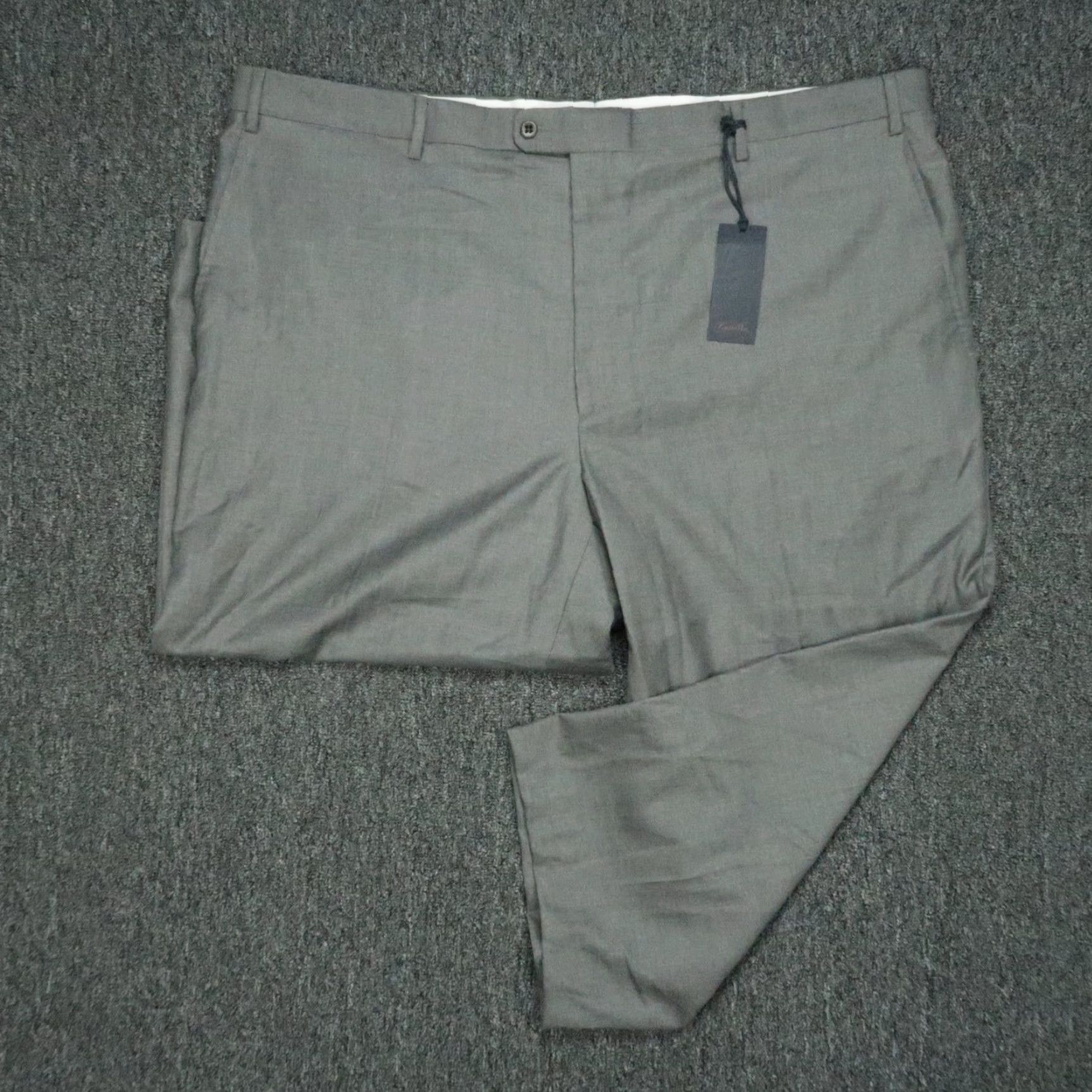 Zanella Zanella Pants Mens 46x22 Gray Wool Dress Pants NWT Regular Straight 46 in Inseam 22 in Italy Belt Loops Front Flat Front NWT Mens Pants Size US 30 / EU 46 - 2 Thumbnail