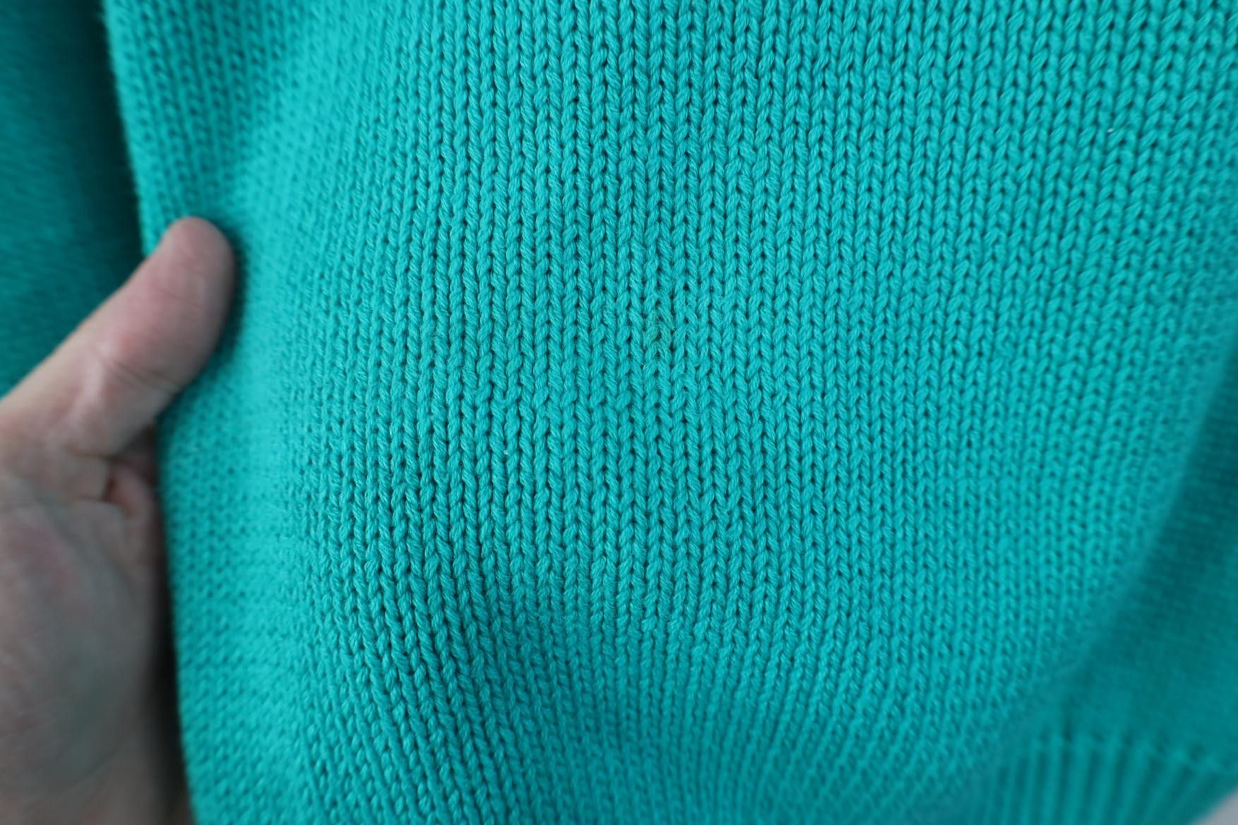 Vintage Vintage 90s Streetwear Cotton Knit Crewneck Sweater Teal Size S / US 4 / IT 40 - 5 Thumbnail