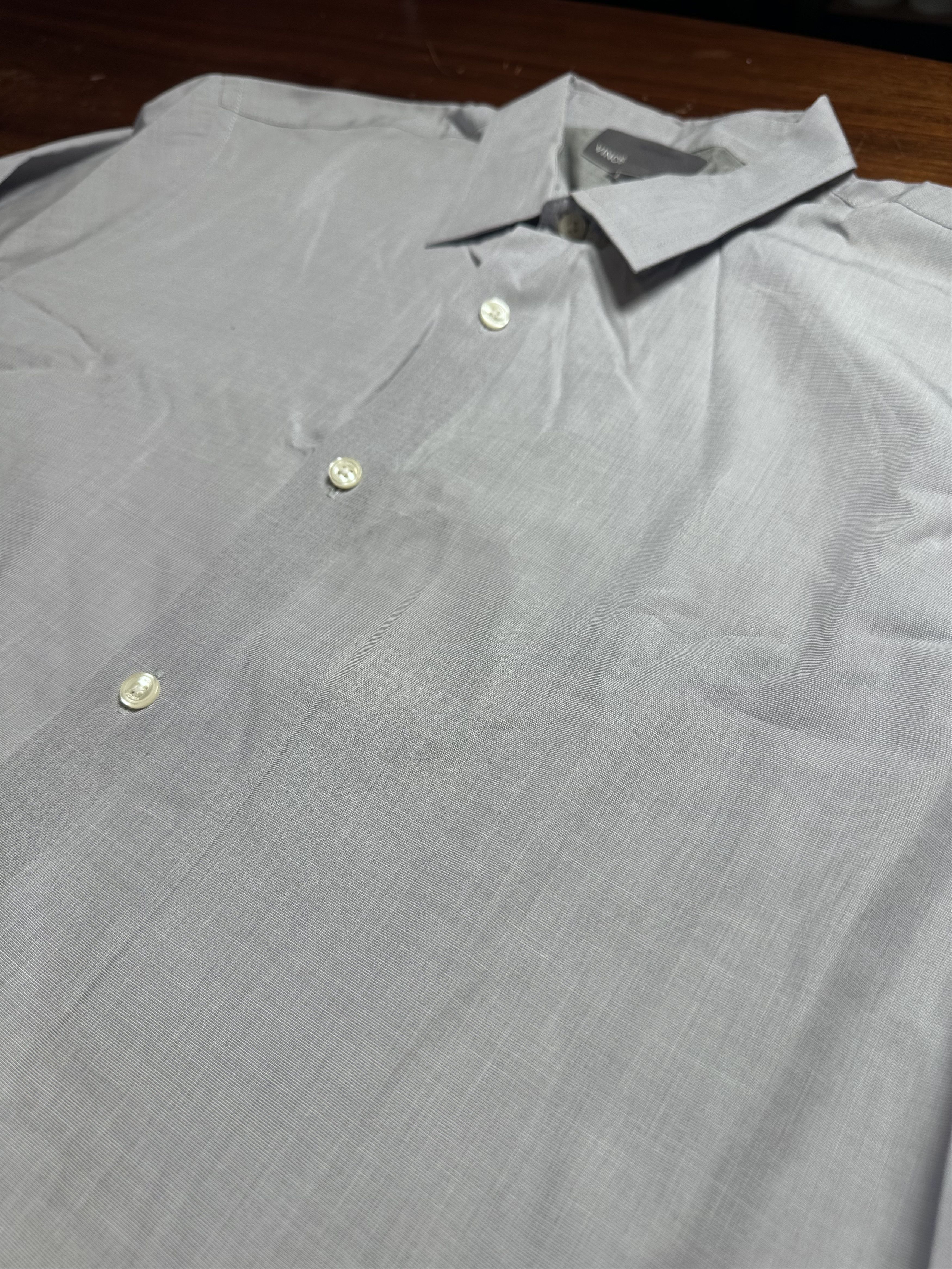 Vince Vince Men's Button Down Shirt Gray XL Not Worn Size US XL / EU 56 / 4 - 4 Thumbnail