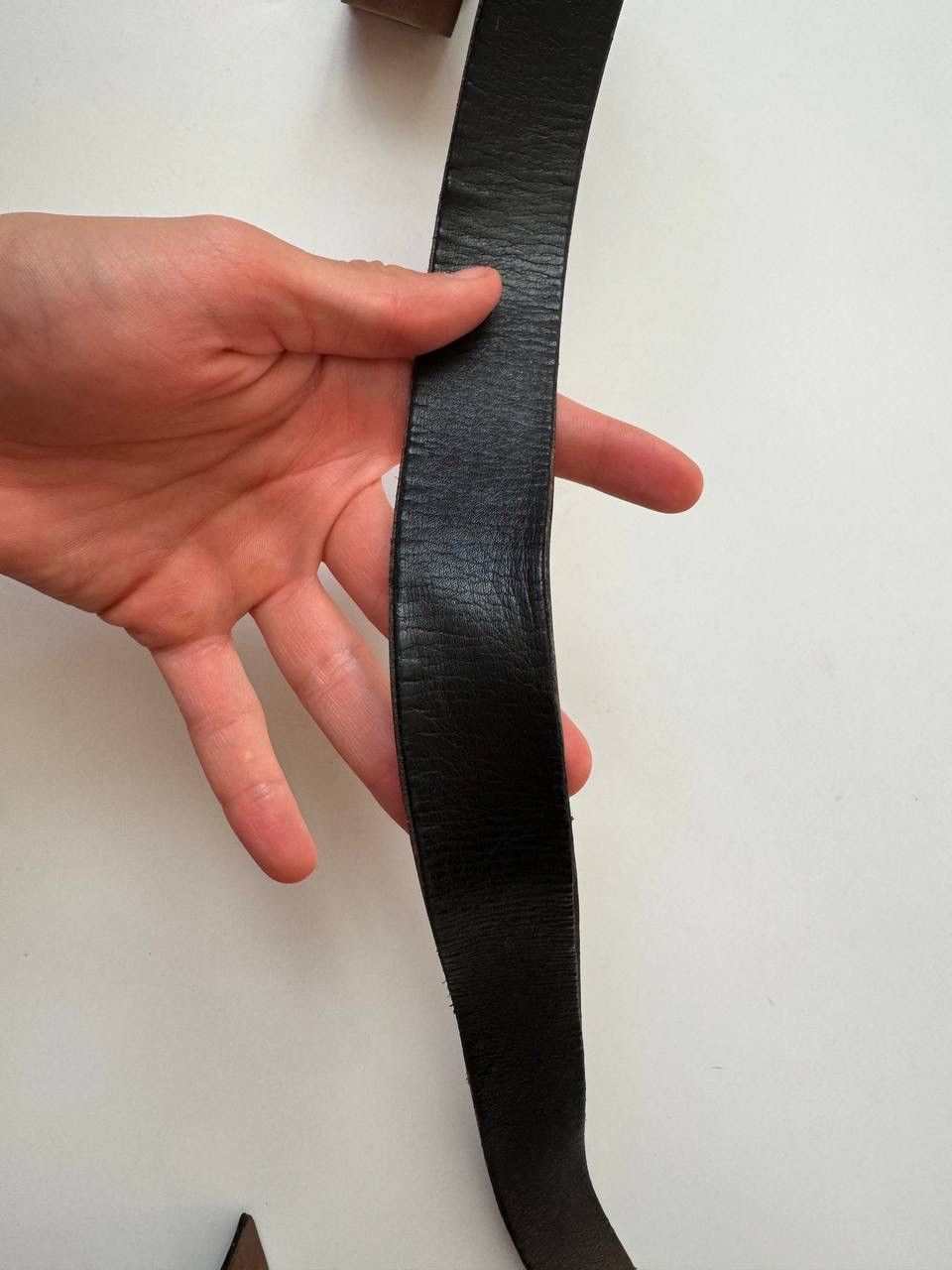 Gucci GUCCI top type leather plain belt size 90/36 black Size ONE SIZE - 15 Thumbnail