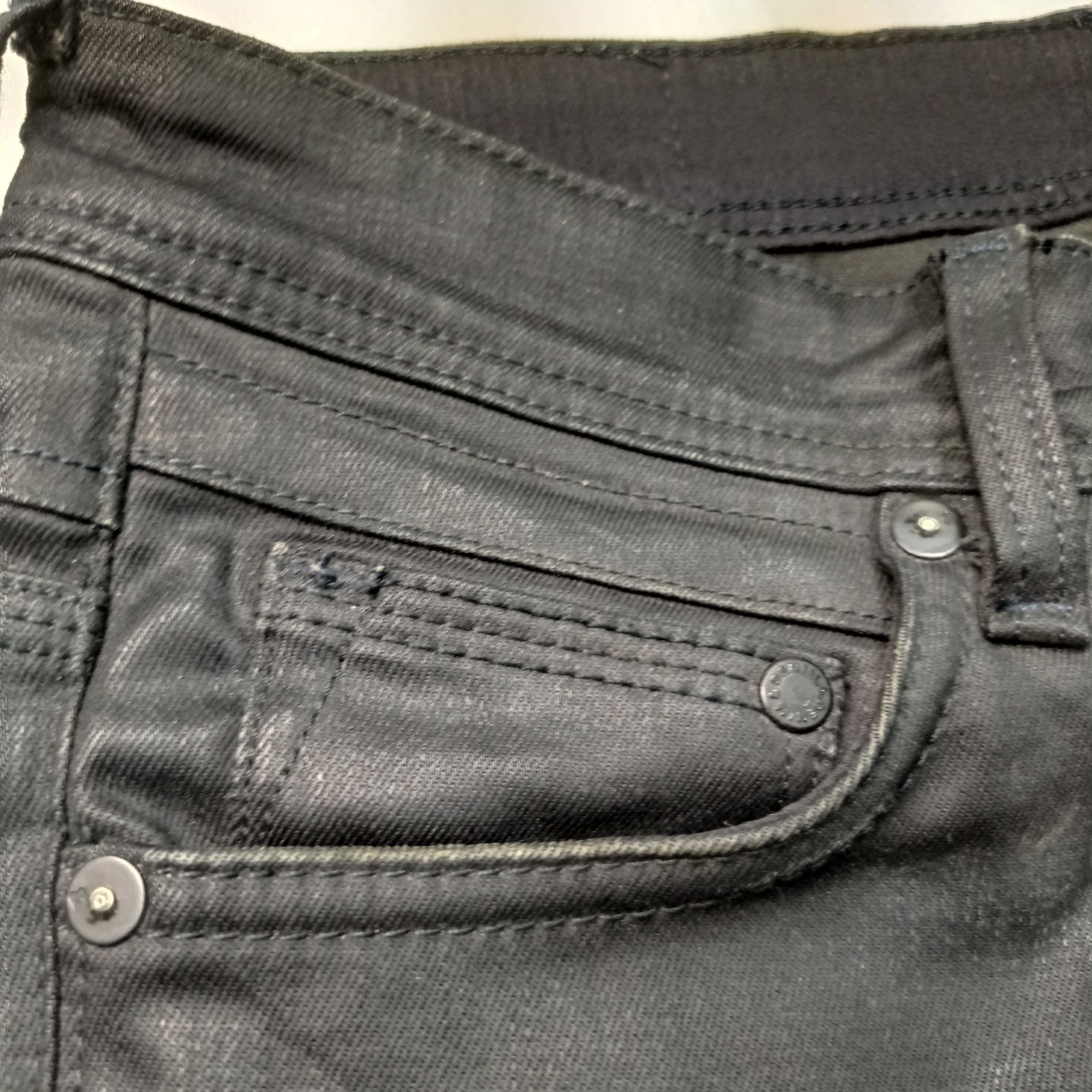 H&M 🔥H&M X & Jeans Skinny Super Black Distressed Pants Size 28" / US 6 / IT 42 - 6 Thumbnail