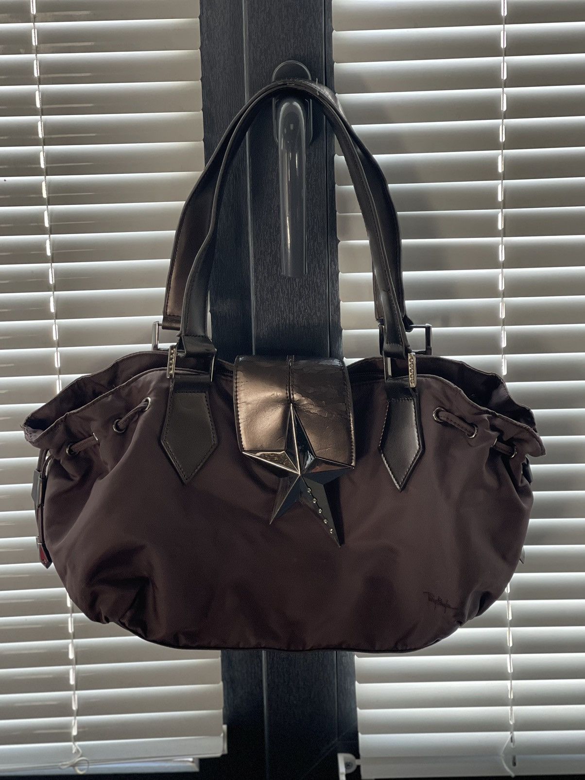 Designer × Thierry Mugler × Vintage Vintage Thierry Mugler brown star nylon bag Size ONE SIZE - 1 Thumbnail