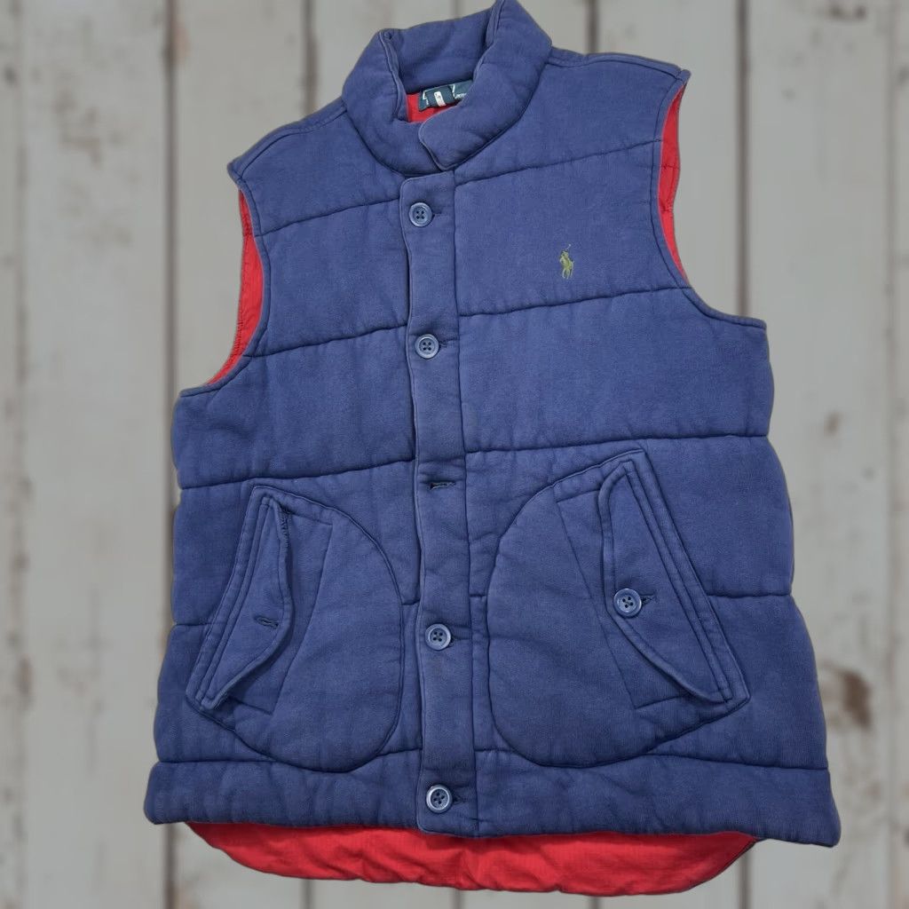 Ralph Lauren VINTAGE Polo Ralph Lauren Insulated Puffer Vest Mens Large Full Zip Navy Blue Flaw Button Size US L / EU 52-54 / 3 - 1 Thumbnail
