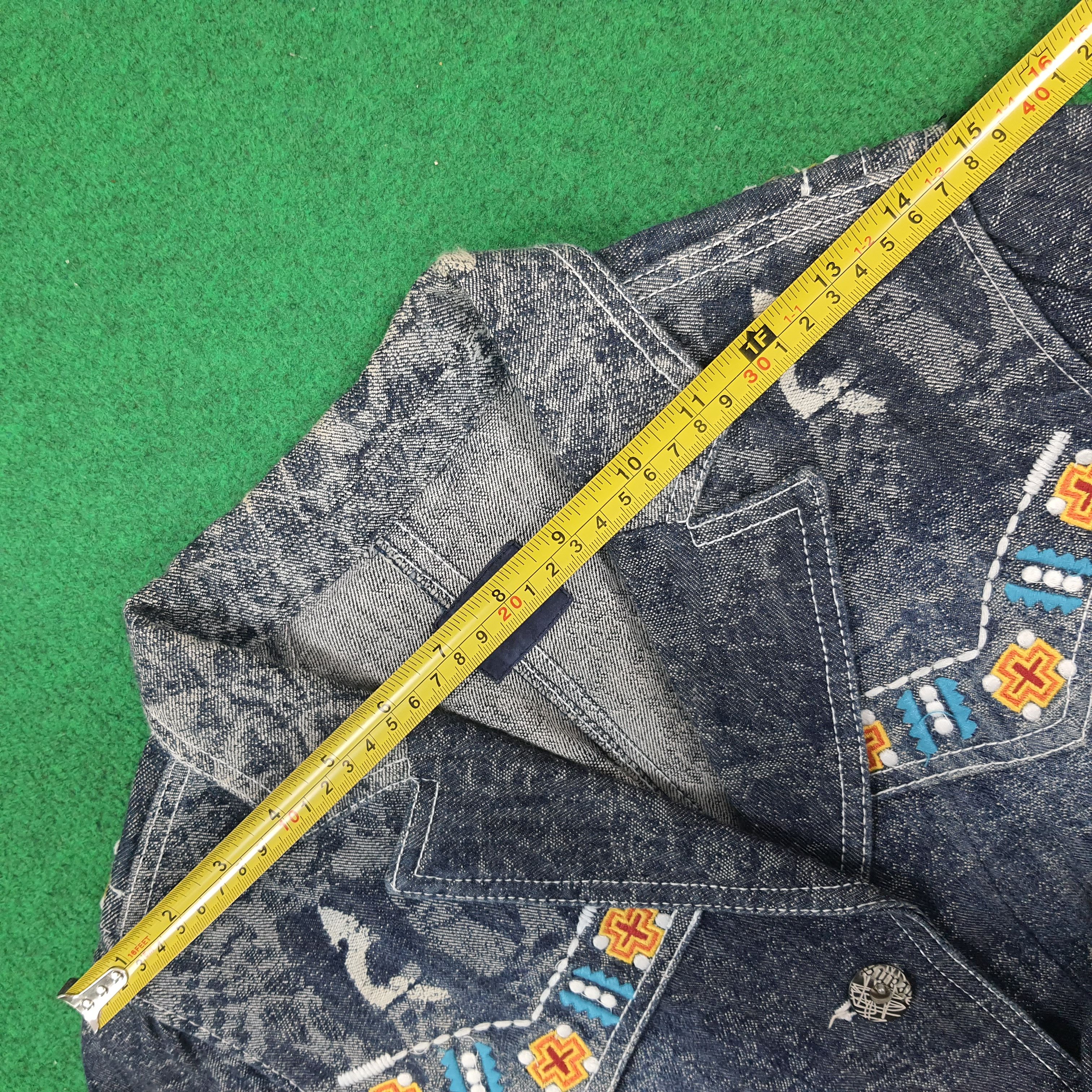 Japanese Brand Vintage Japan GKITALIYA Denim Jacket Boho C296N9 Size XS / US 0-2 / IT 36-38 - 13 Thumbnail