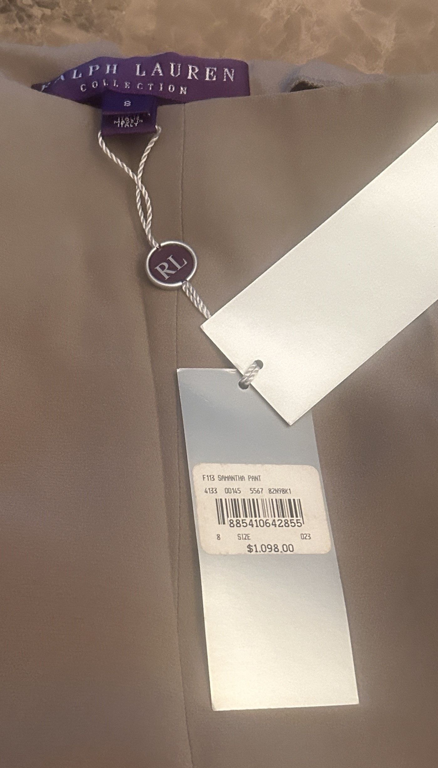 Ralph Lauren Purple Label Ralph Lauren Purple Label Silk Pants Taupe Italy Women’s 8 Size 30" / US 8 / IT 44 - 8 Thumbnail