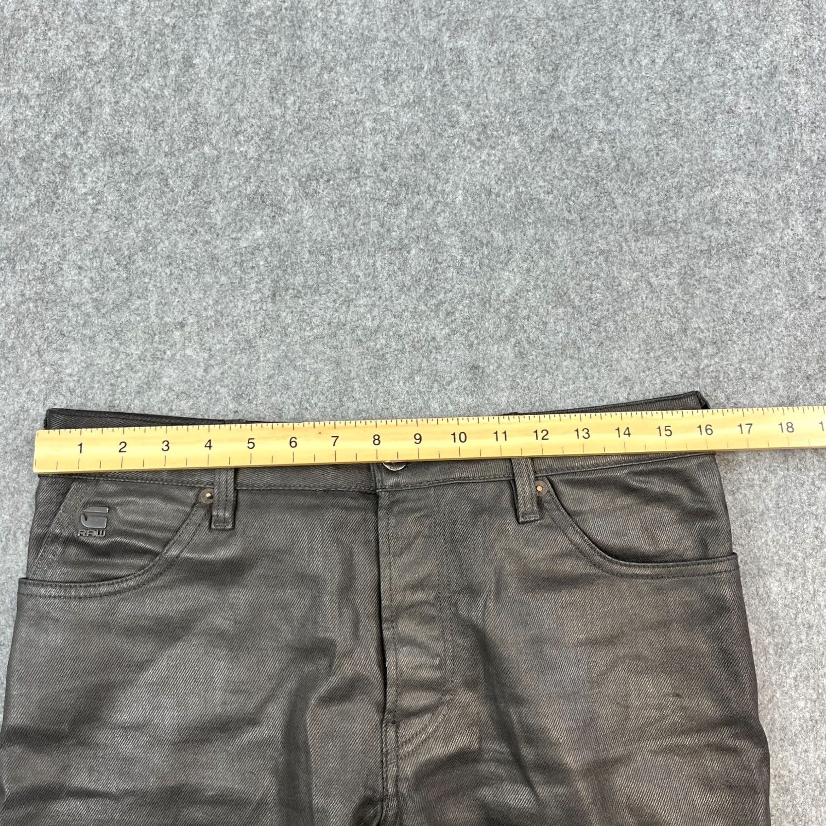 G-Star G-Star Mens Jeans Slim Fit 30 34 Black Motac 3D Leather Coated Look RARE Jeans Mens Slim Black Motac 3D Leather Look Size US 30 / EU 46 - 6 Thumbnail
