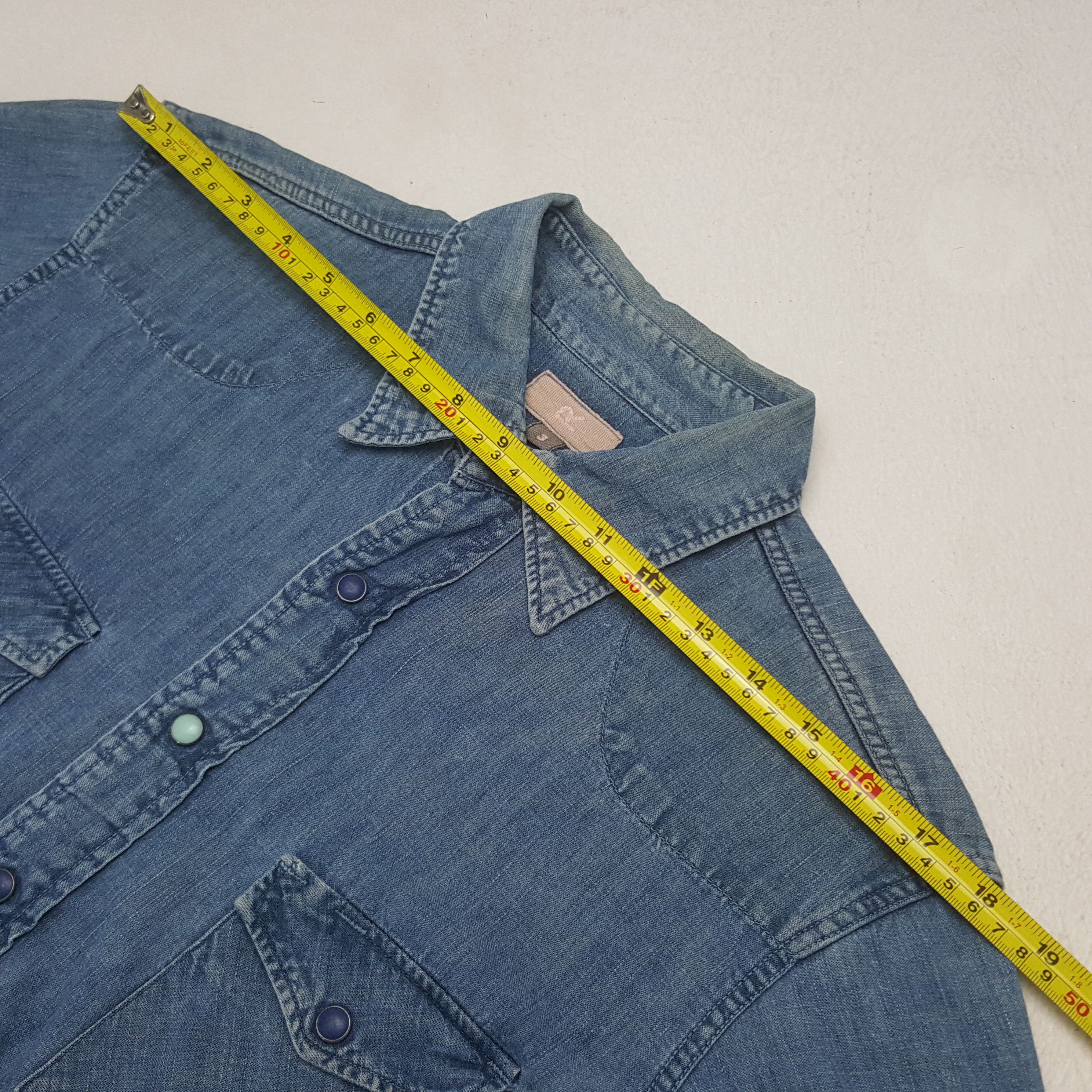 45rpm Vintage 45rpm Japanese Brand Denim Button Shirt Size US XS / EU 42 / 0 - 8 Thumbnail