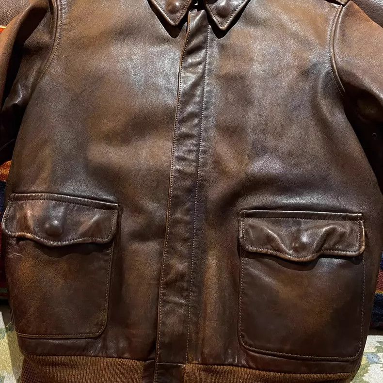 RRL Ralph Lauren RRL Ralph Lauren A2 flight jacket leather jacket Size US S / EU 44-46 / 1 - 4 Thumbnail