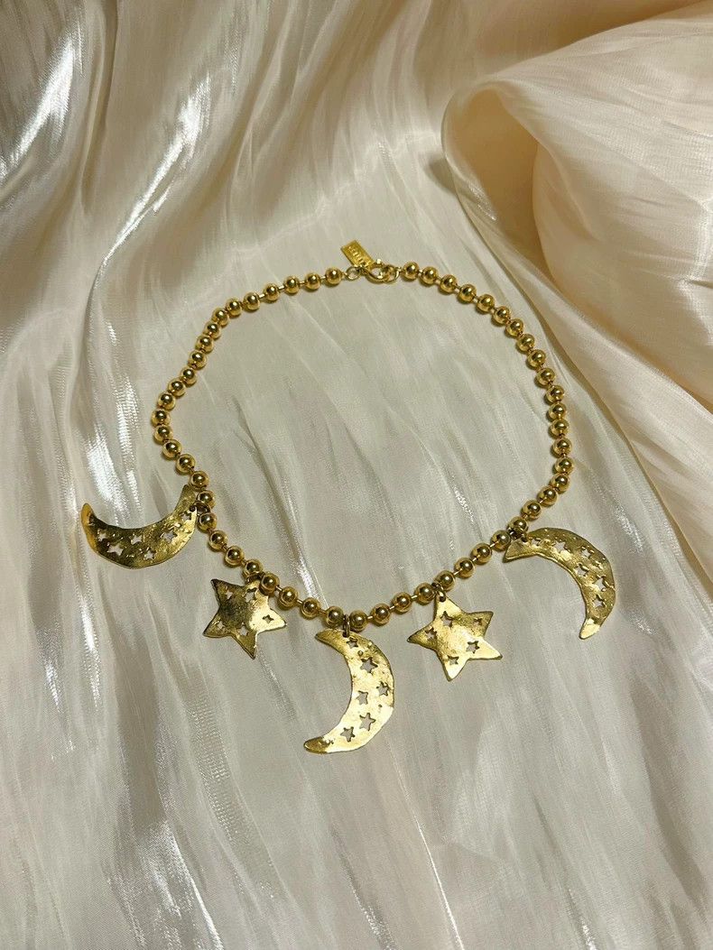 Kenzo KENZO Vintage Star and Moon Necklace Size ONE SIZE - 1 Thumbnail