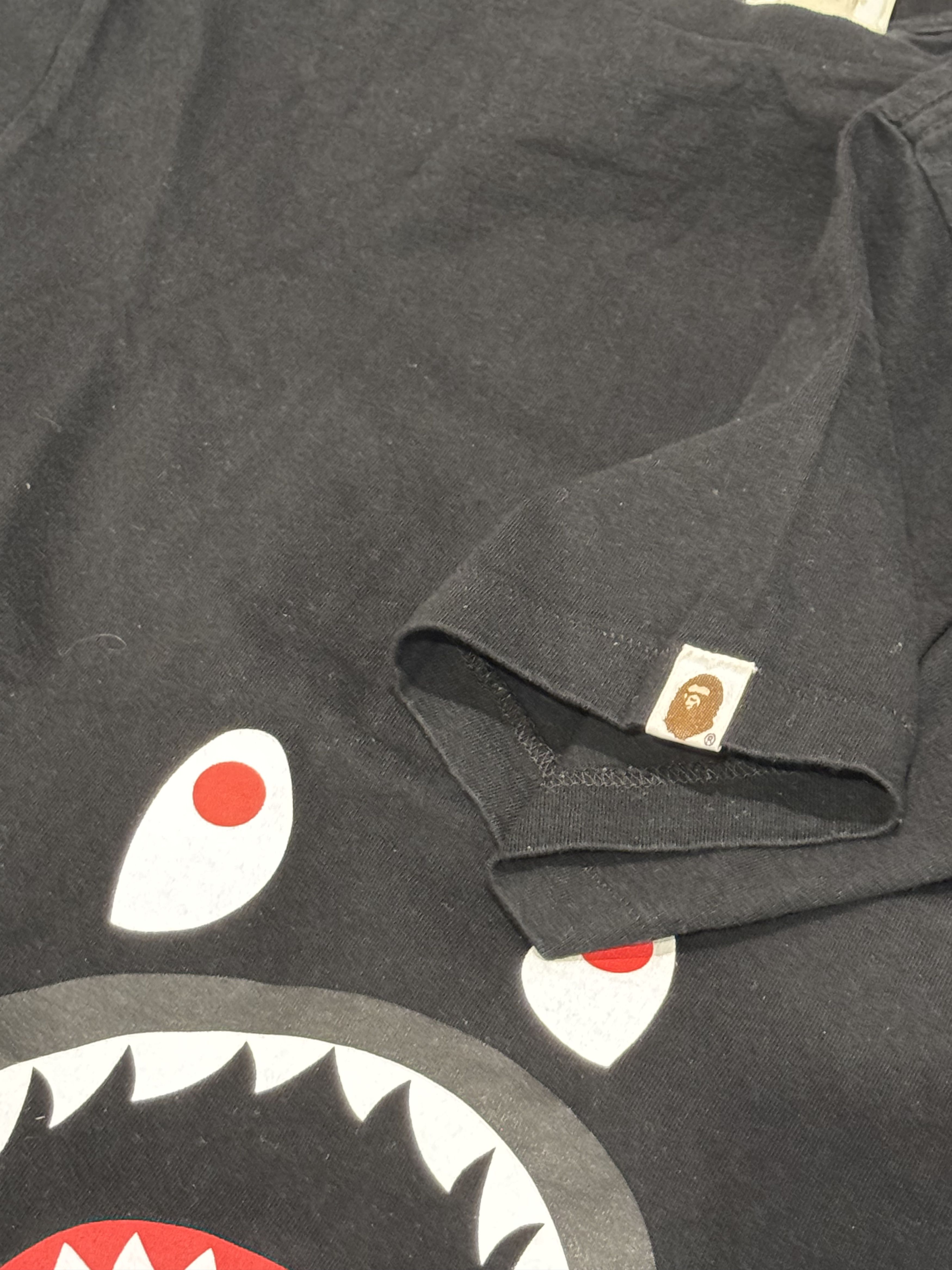 Bape Bape Shark Front & Back Side WGM Print Black T-Shirts Medium Size US M / EU 48-50 / 2 - 6 Thumbnail