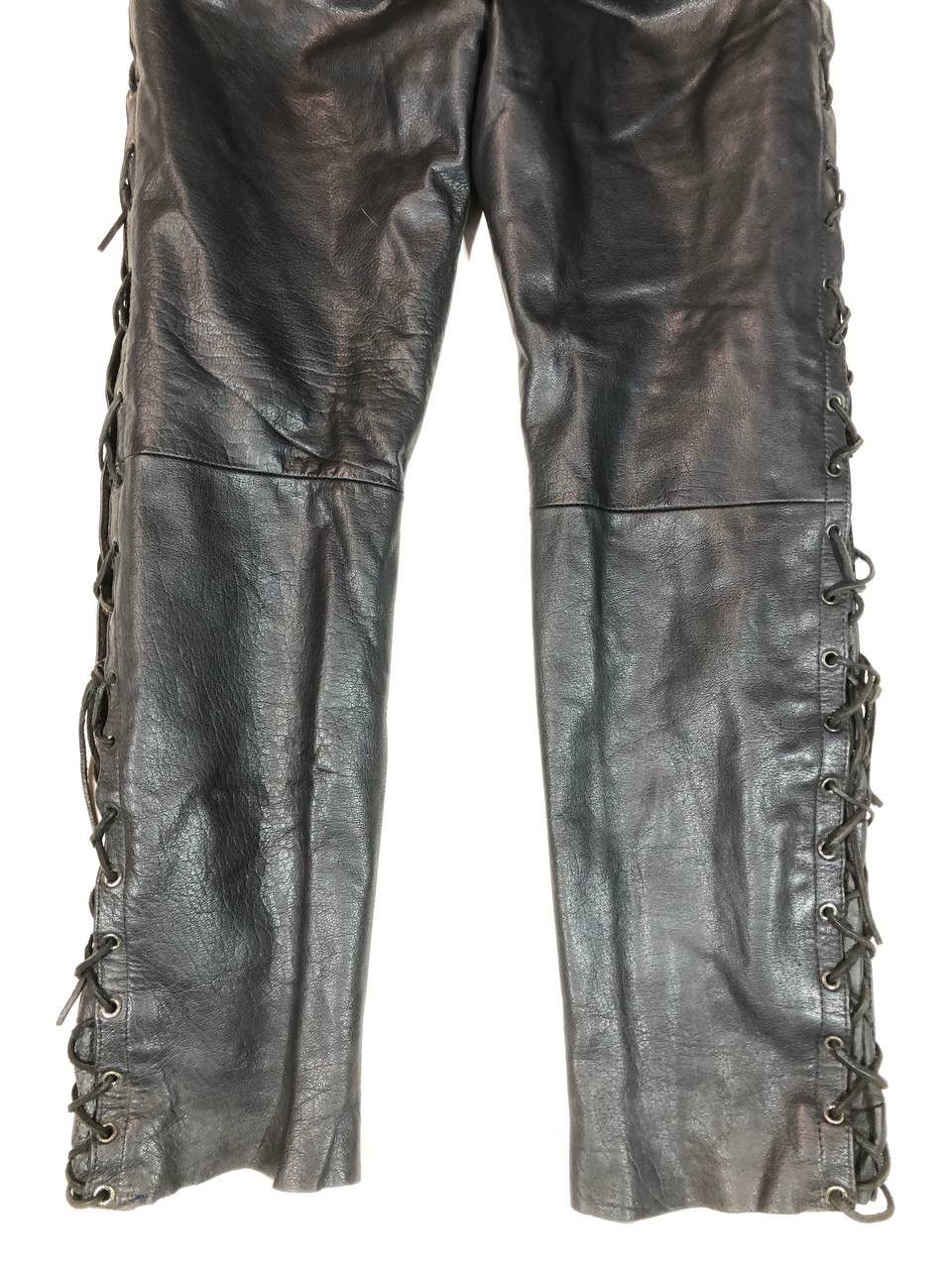 Genuine Leather Avangarde Vintage Racing Biker Leather Pants Size US 35 - 9 Thumbnail