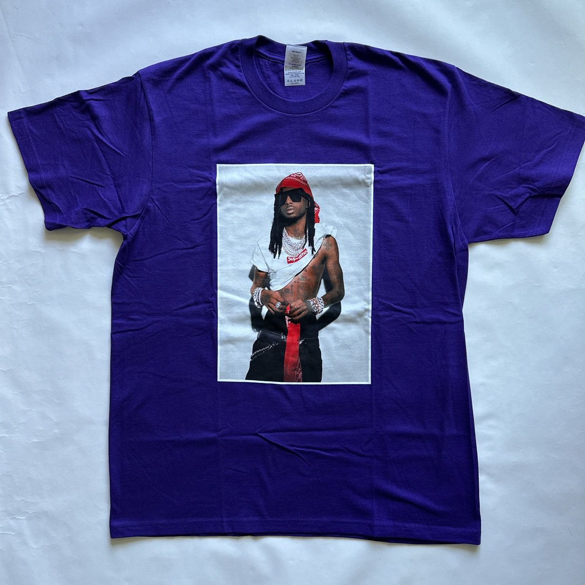 Supreme Playboi Carti Tee purple Mサイズ Supreme Playboi Carti Photo Tee purple FW25