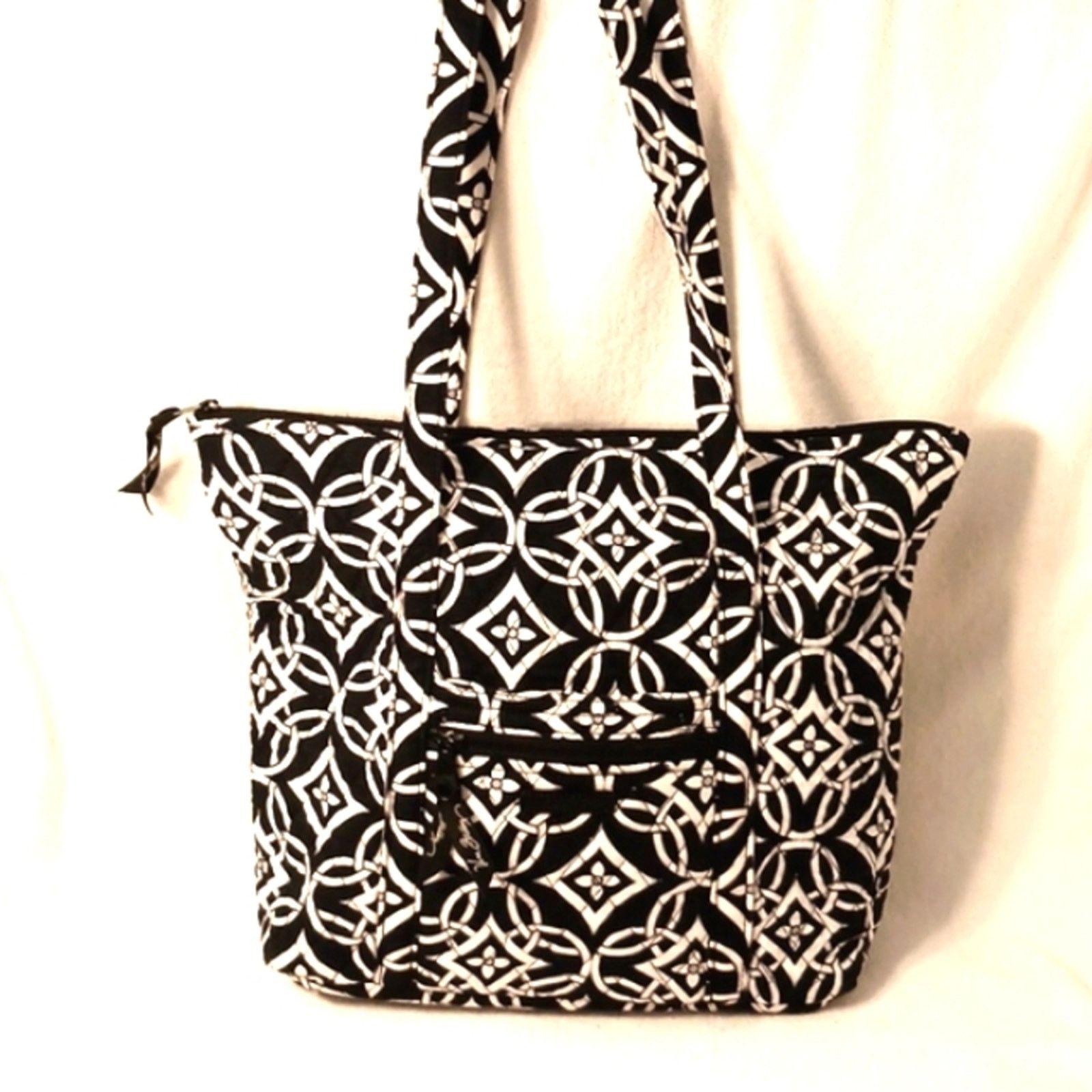 Vera Bradley Vera Bradley Shoulder Bag BLACK WHITE Paisley Minimalist Size ONE SIZE - 1 Thumbnail