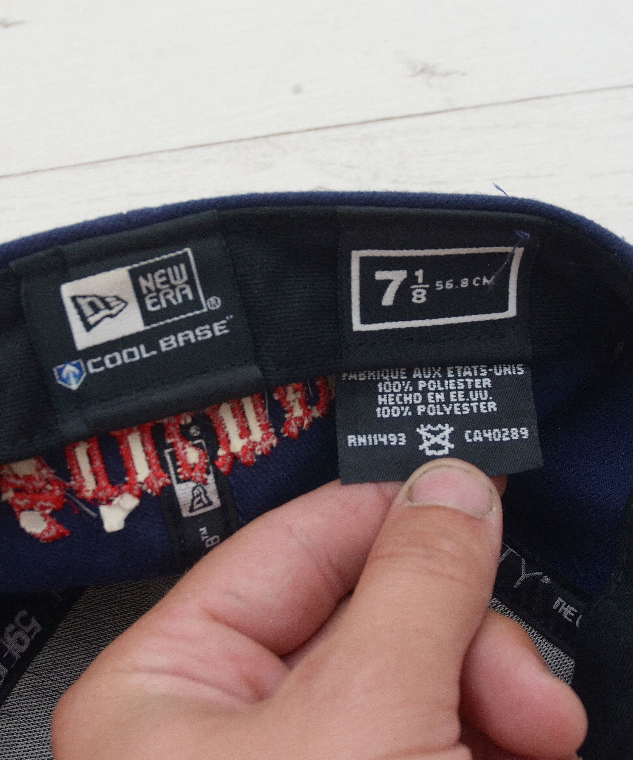 MLB × NBA × New Era SZ 7 1/8 Navy Red CLEVELAND INDIANS CHIEF WAHOO New Era Hat Size ONE SIZE - 8 Thumbnail