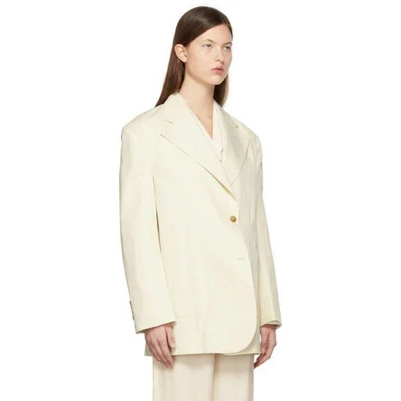 LOW CLASSIC LOW CLASSIC Cotton Blazer Size S Womens Ivory Jacket $450 Size S / US 4 / IT 40 - 16 Thumbnail