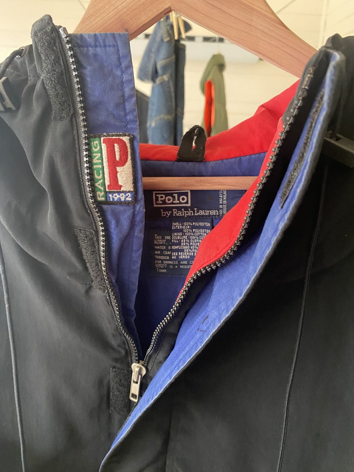 Polo Ralph Lauren Polo Ralph Lauren Racing 1992 Skiing Anorak Jacket Black Size US XL / EU 56 / 4 - 6 Thumbnail