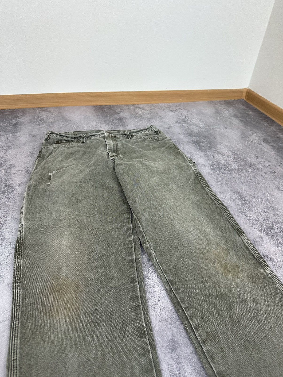 Dickies Vintage 90s Dickies Carpenter Baggy Opium Faded Work Pants Size US 34 / EU 50 - 11 Thumbnail