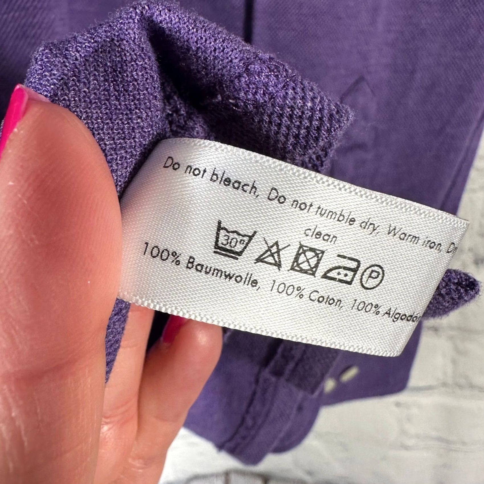 Eton Eton Purple Pique Cotton Long Sleeve Button-Down Shirt Size L Mens Regular Collar Button-Up Size US L / EU 52-54 / 3 - 5 Thumbnail