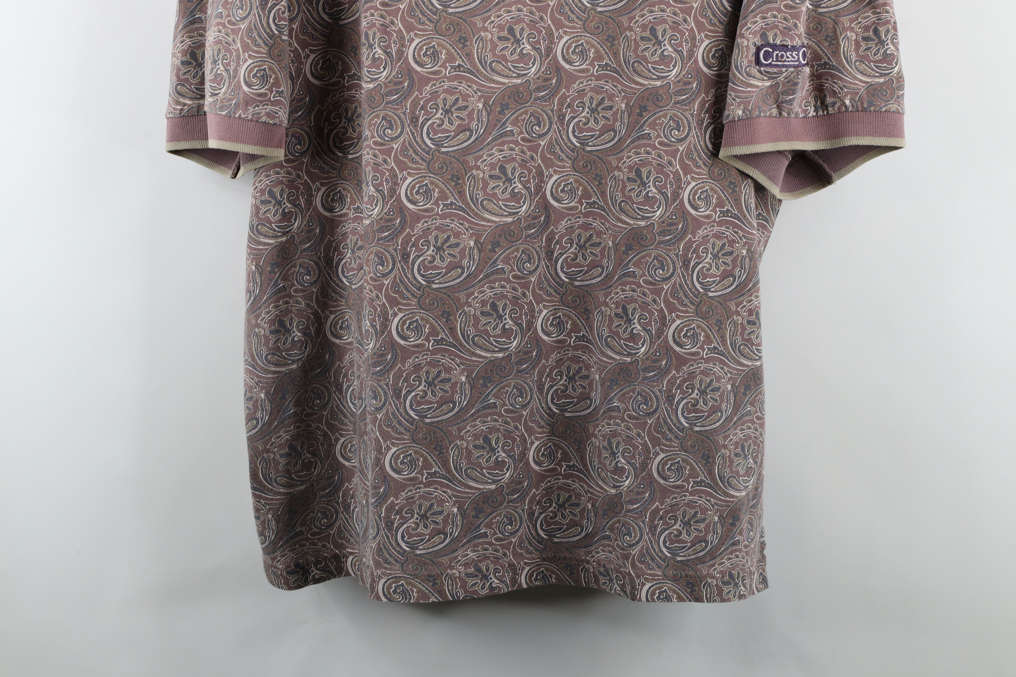 Vintage Vintage 90s Streetwear Floral All Over Print Golf Polo Size US XL / EU 56 / 4 - 3 Thumbnail