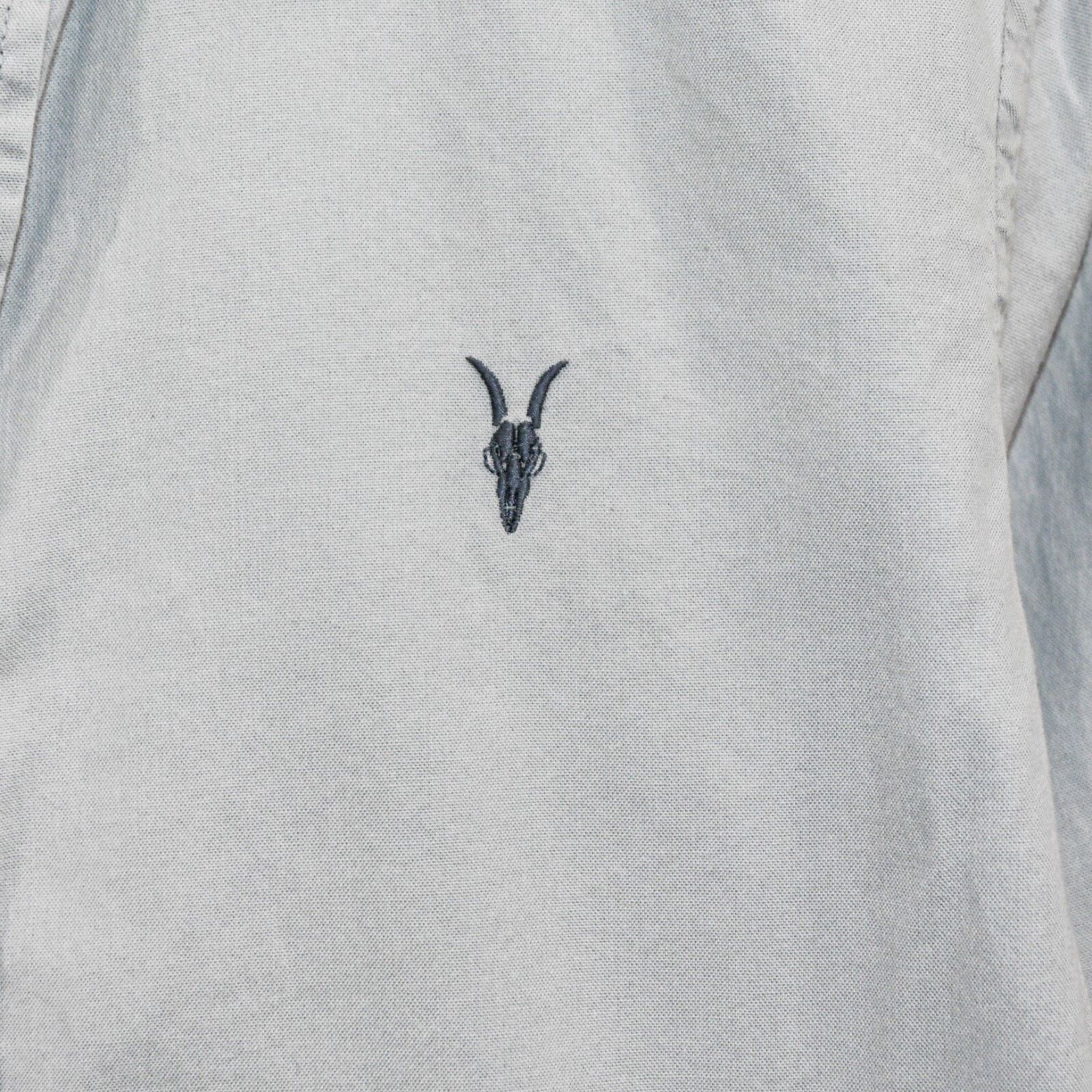 Allsaints ALL SAINTS Button Down Redondo LS Shirt Grey Cotton Rumskull Size US XS / EU 42 / 0 - 6 Thumbnail
