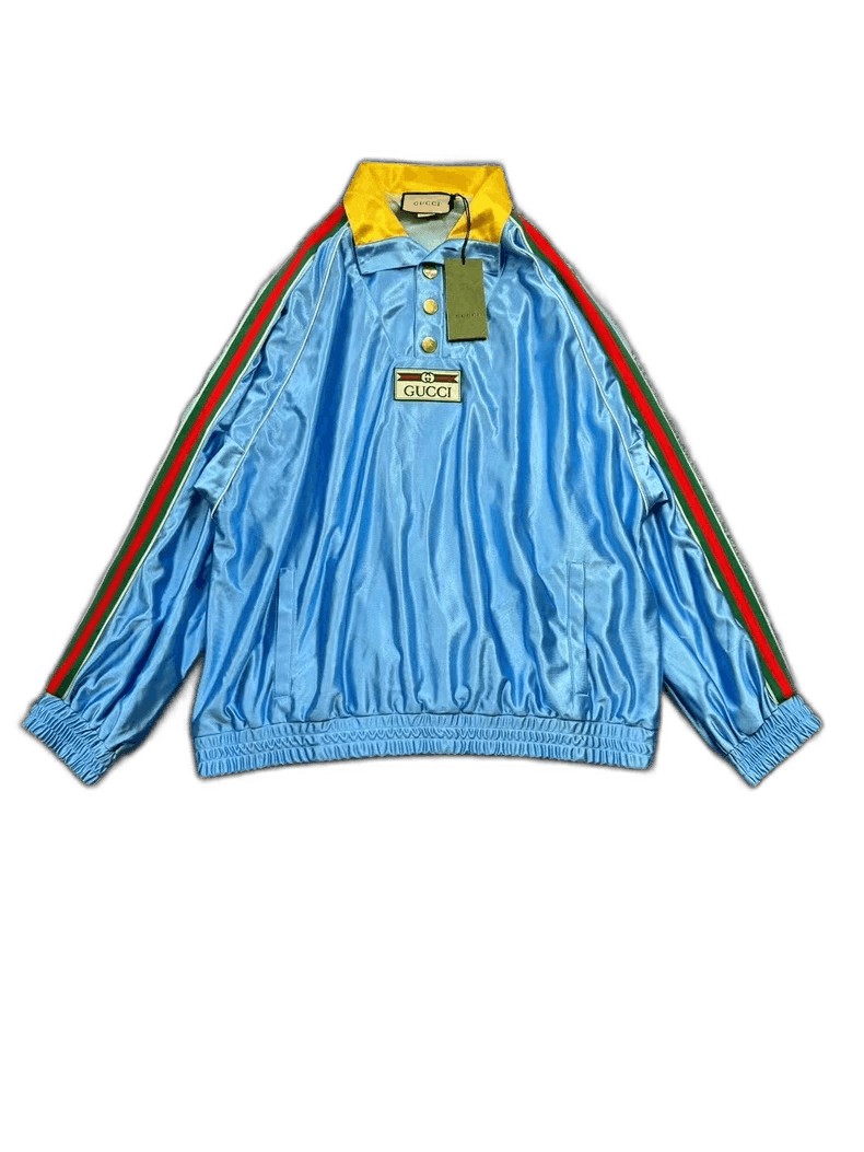 Gucci Gucci Sky Blue Silk Windbreaker Jacket Size US XXL / EU 58 / 5 - 1 Thumbnail