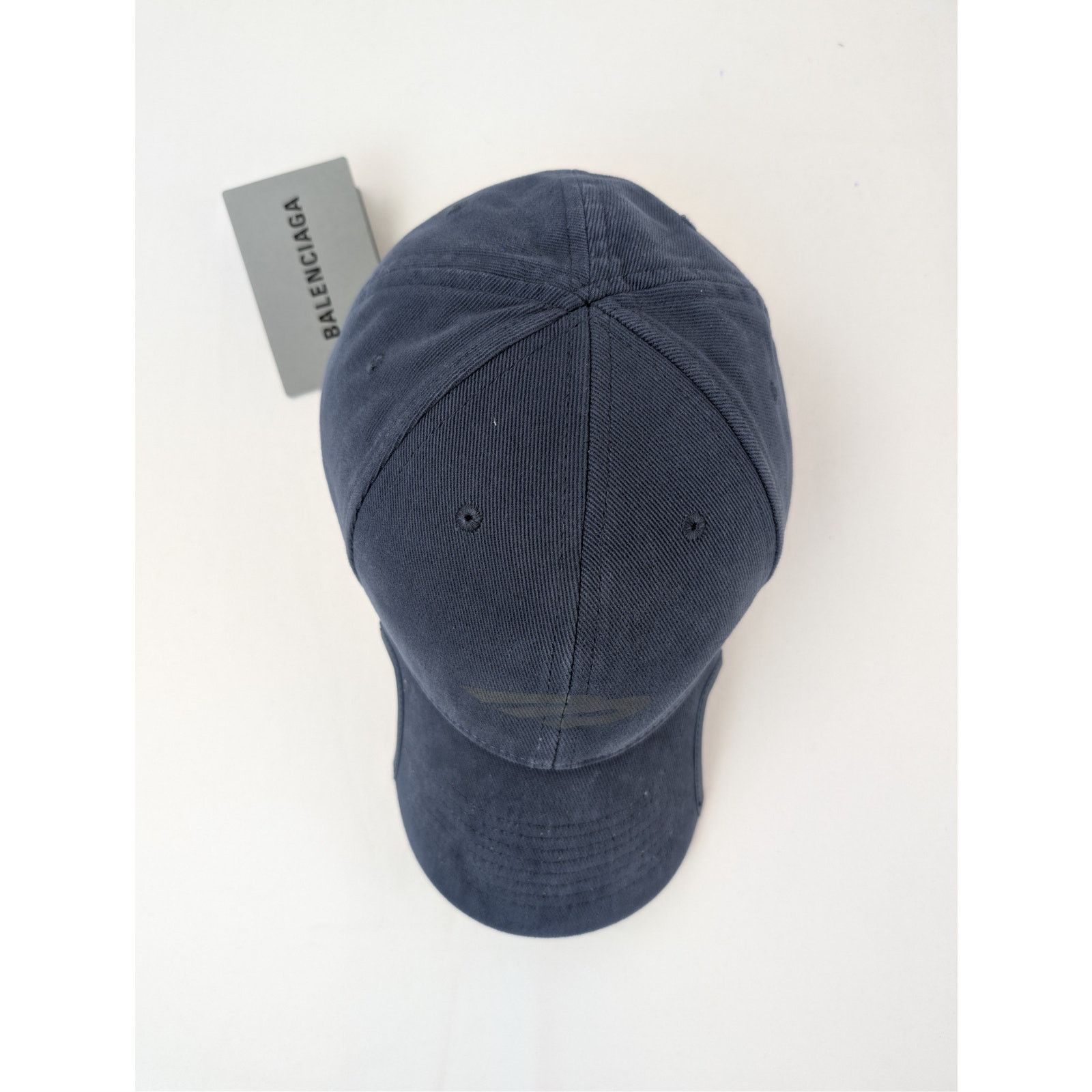 Balenciaga o1rshd1 Q:2 / Size: L / 3B Stencil Baseball Cap / Hat Blue Size ONE SIZE - 6 Thumbnail