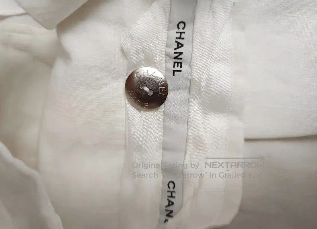 Chanel Chanel White Cotton Blend Summer Shorts . Size 23" - 5 Thumbnail