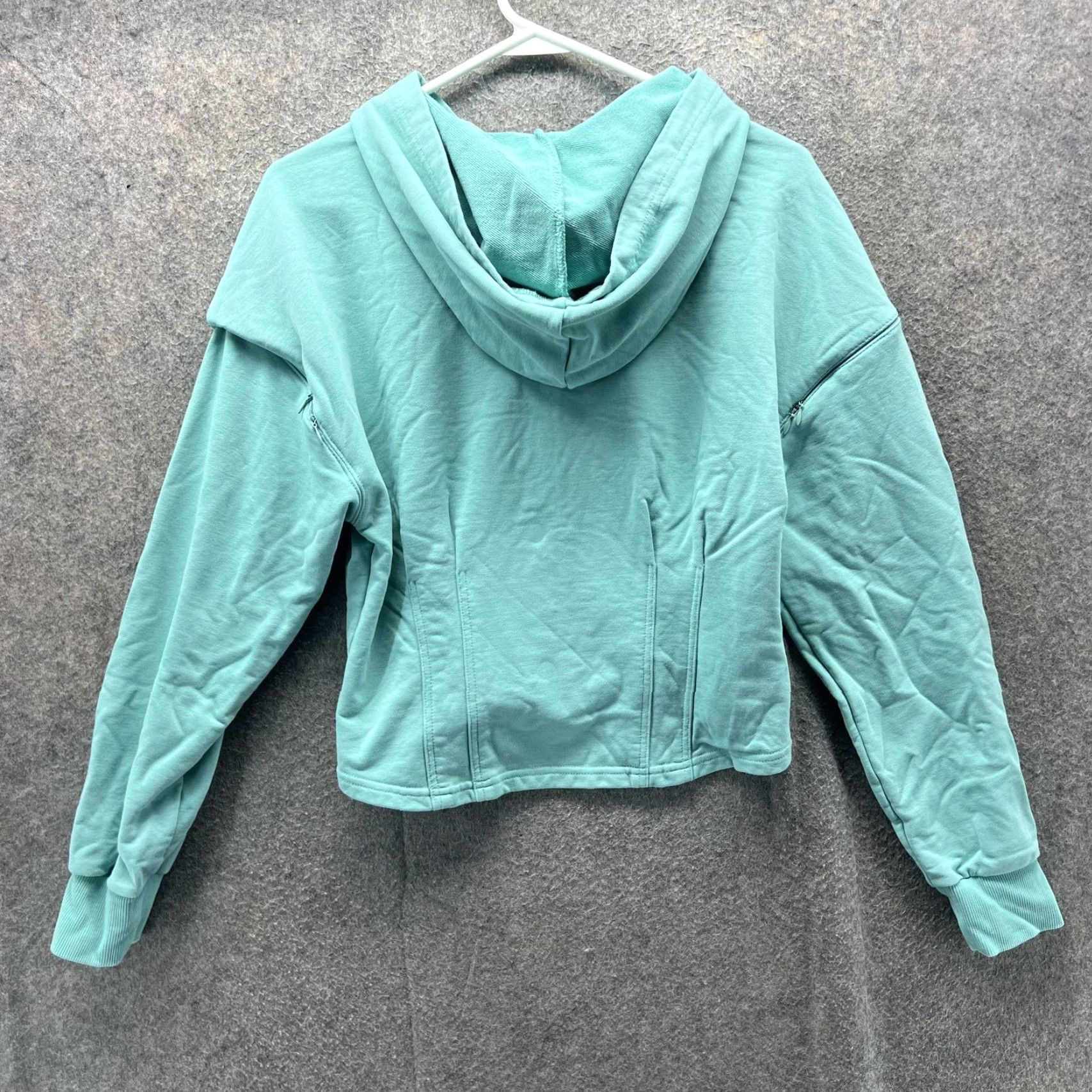 Fabletics Fabletics Hoodie Womens Medium Mint Green Zip Up Cropped Jacket Sweatshirt Size M / US 6-8 / IT 42-44 - 2 Thumbnail