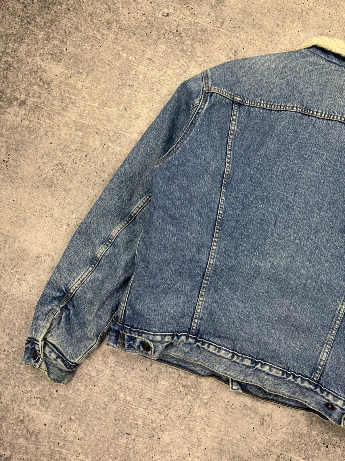Levi's Levi’s Vintage Stonewashed Blue Denim Trucker Sherpa Bomber Size US XL / EU 56 / 4 - 18 Thumbnail