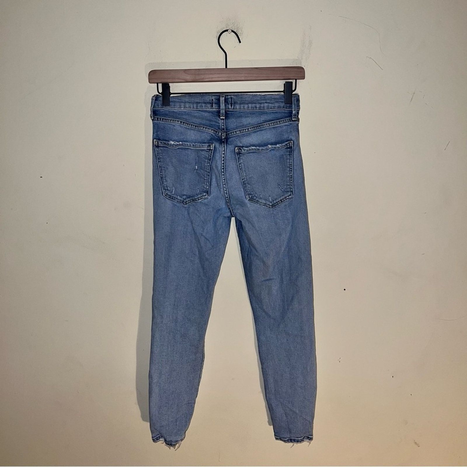 Agolde AGOLDE Sophie distressed light wash skinny jeans 25 Size 27" / US 4 / IT 40 - 4 Thumbnail
