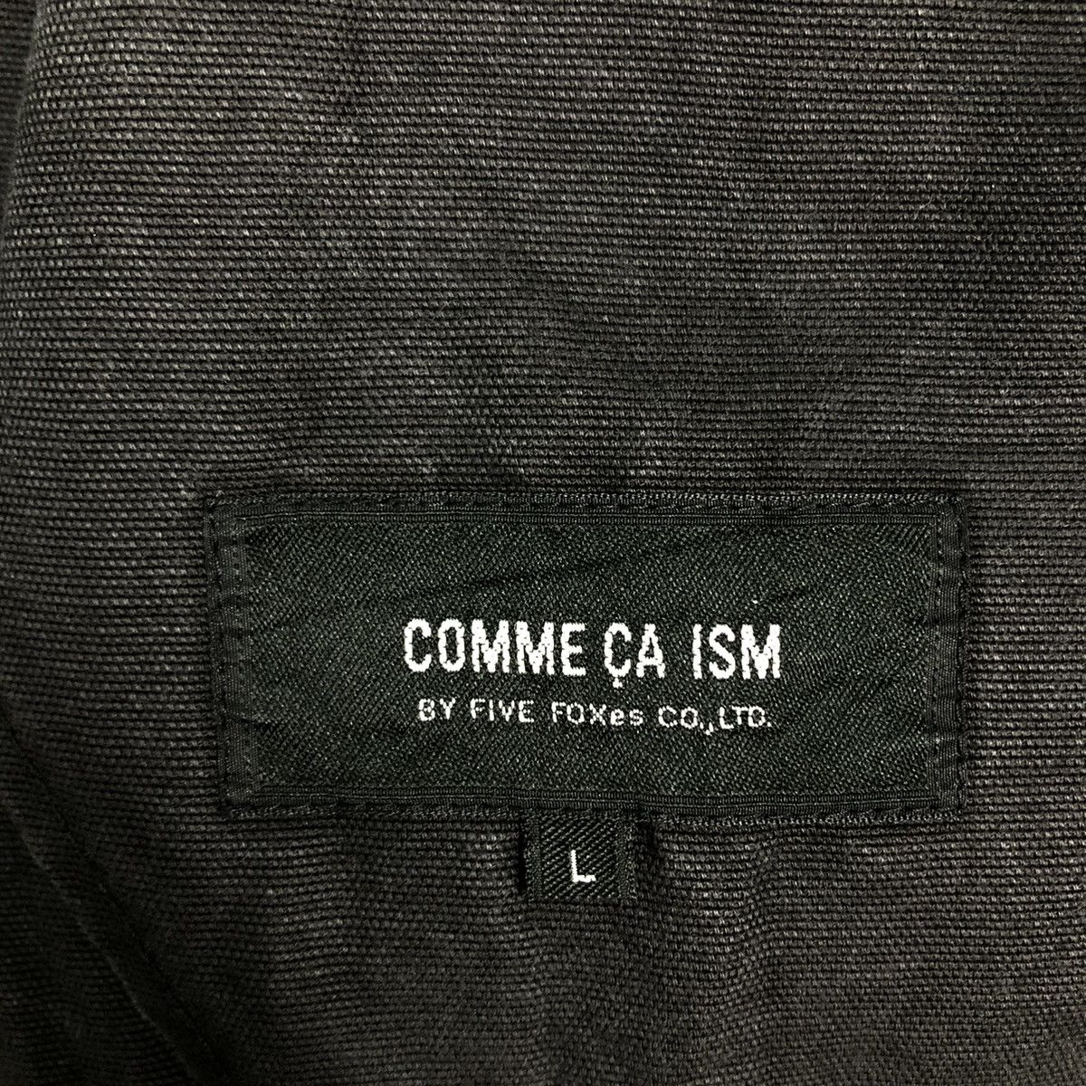 Comme Ca Ism 🔥Iconic Black - Double Breast Chore Hickory Work Jacket Size US L / EU 52-54 / 3 - 12 Thumbnail