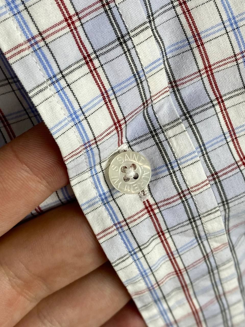 Vintage × Yves Saint Laurent Mens Vintage Yves Saint Laurent Shirts Plaid Iconic Size US L / EU 52-54 / 3 - 6 Thumbnail