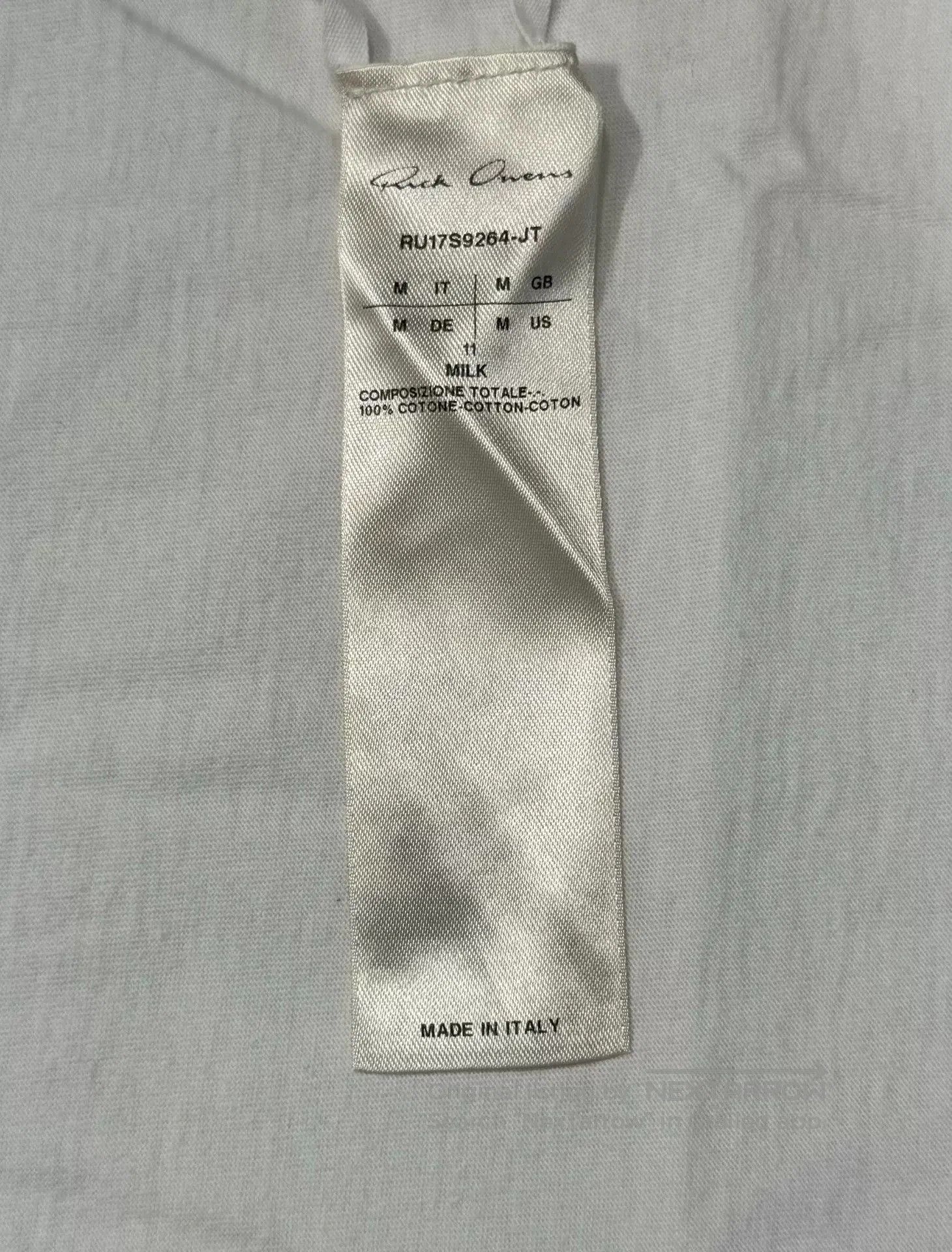 Rick Owens rick owens short sleeve white t. Size US S / EU 44-46 / 1 - 4 Thumbnail