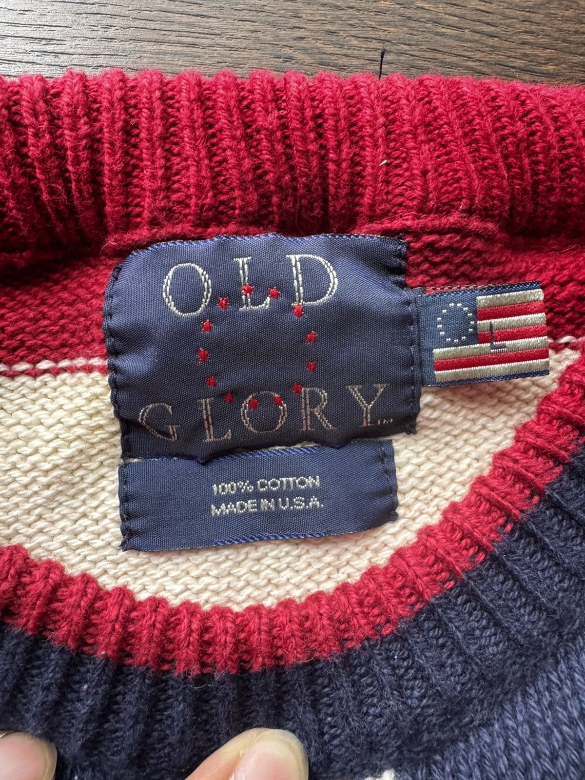 Other Vintage 80s Old Glory American Knit Crewneck Made In USA Size US L / EU 52-54 / 3 - 2 Thumbnail
