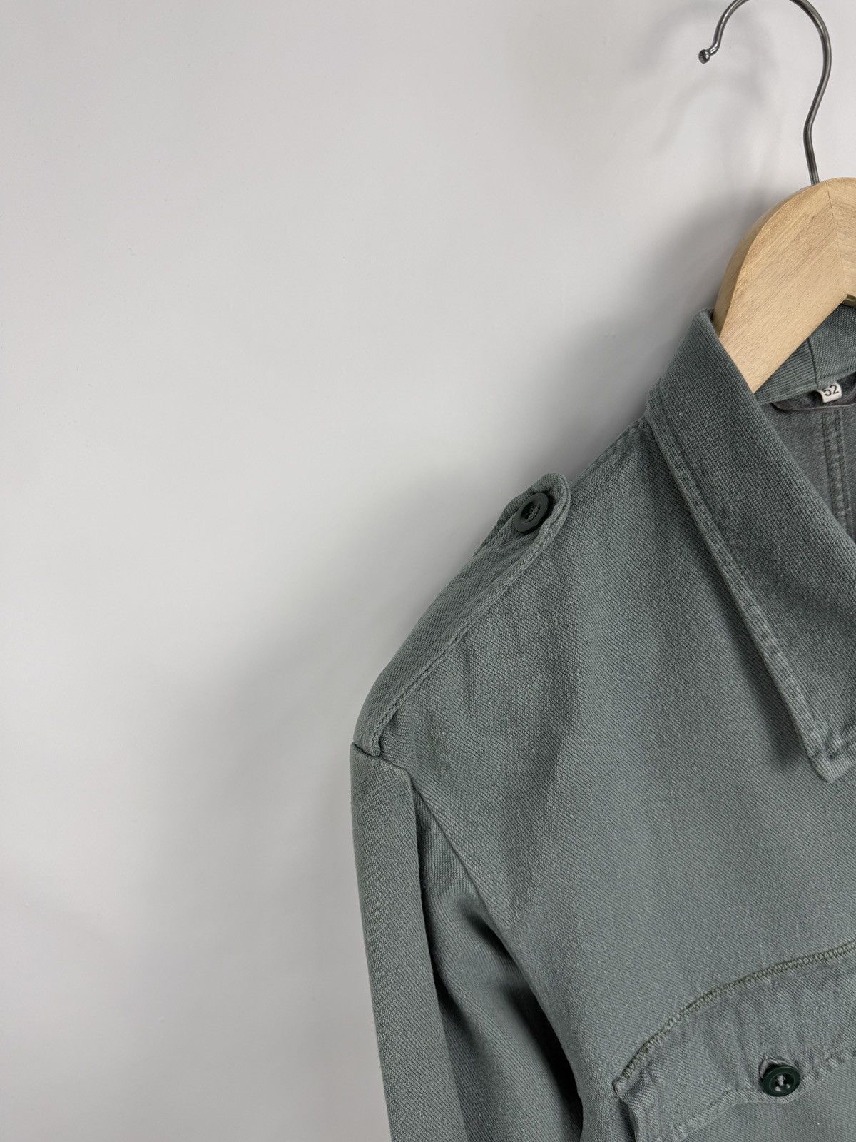 Le Laboureur 🇨🇭 Vintage 70s Swiss Army Military Work Jacket WSB Qualite Size US M / EU 48-50 / 2 - 9 Thumbnail