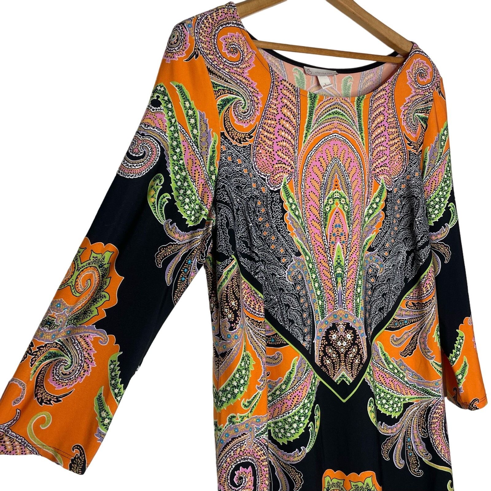 Other Dressbarn Paisley Midi Dress Size L / US 10 / IT 46 - 6 Thumbnail