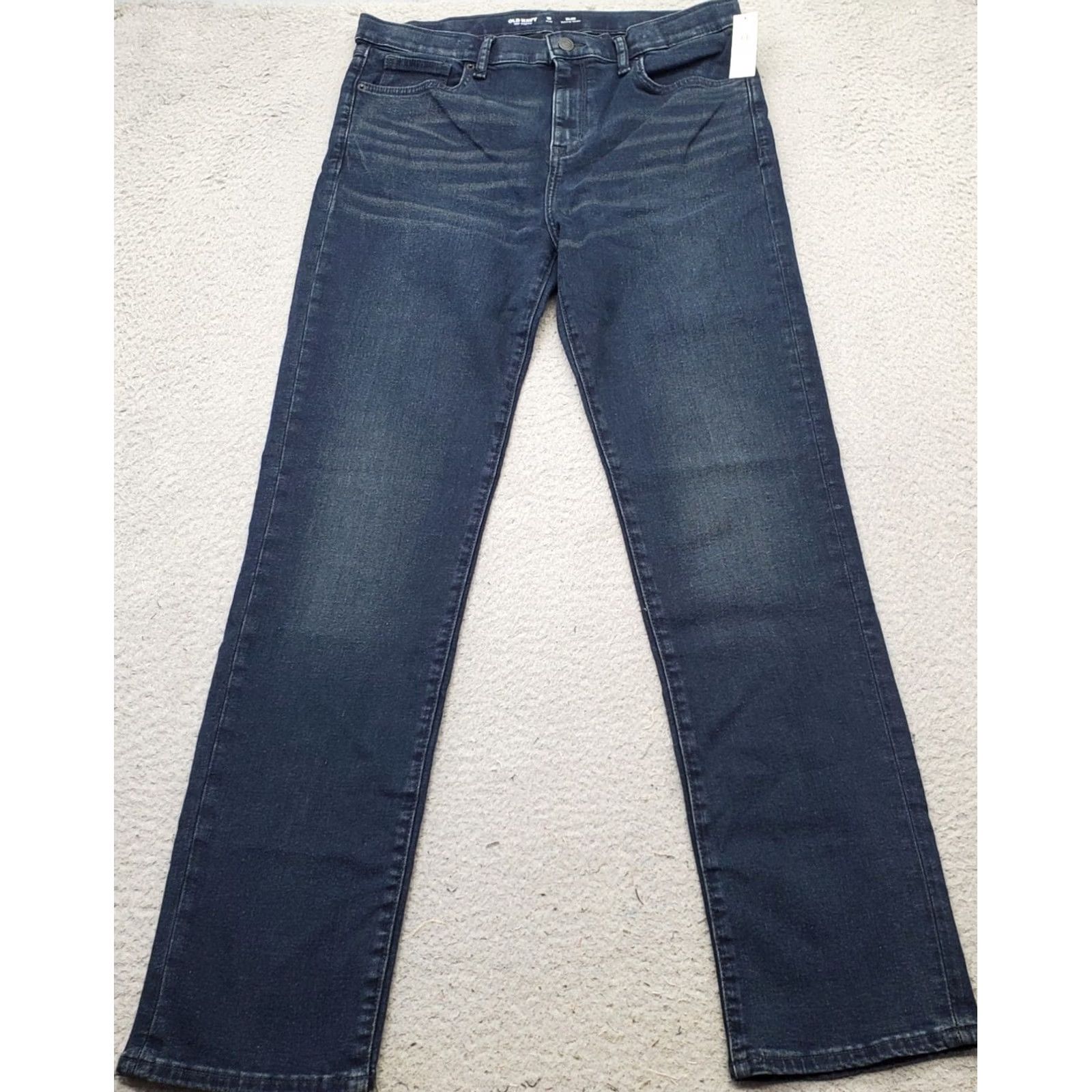 Old Navy Old Navy Jeans Women Plus 18 Blue Denim Slim Fit 360° Stretch Whiskered Straight Size 40" / US 18 - 2 Thumbnail