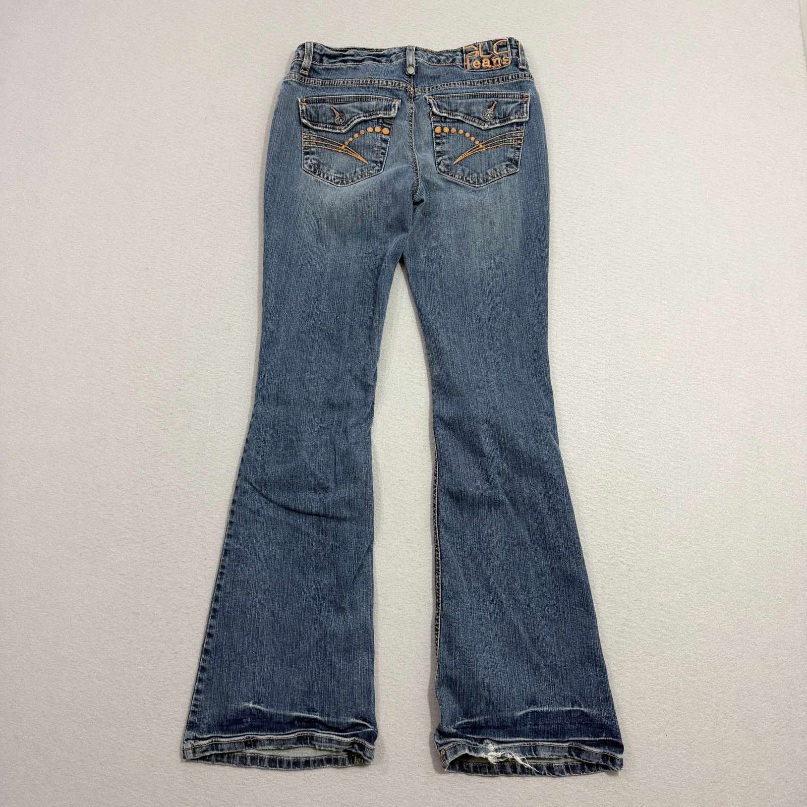 Vintage Vintage Glo Low Rise Flare Leg Jeans Juniors Size 1 (26x30) Size 26" / US 2 / IT 38 - 1 Thumbnail