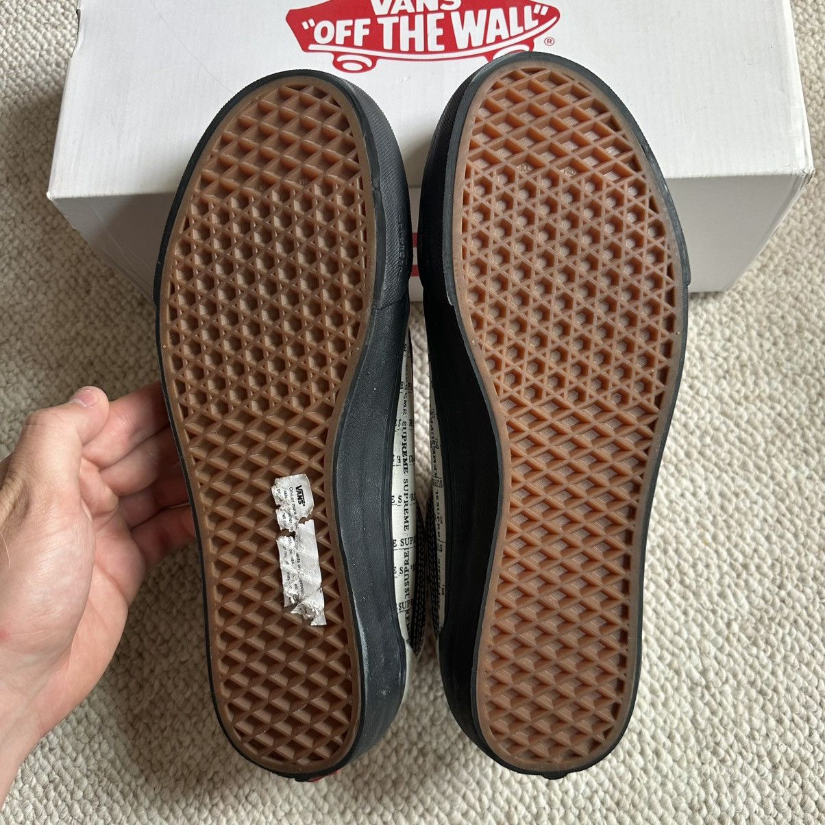 Supreme × Vans Supreme Old Skool Pro “Grid White” Sneakers Size US 12 / EU 45 - 4 Thumbnail