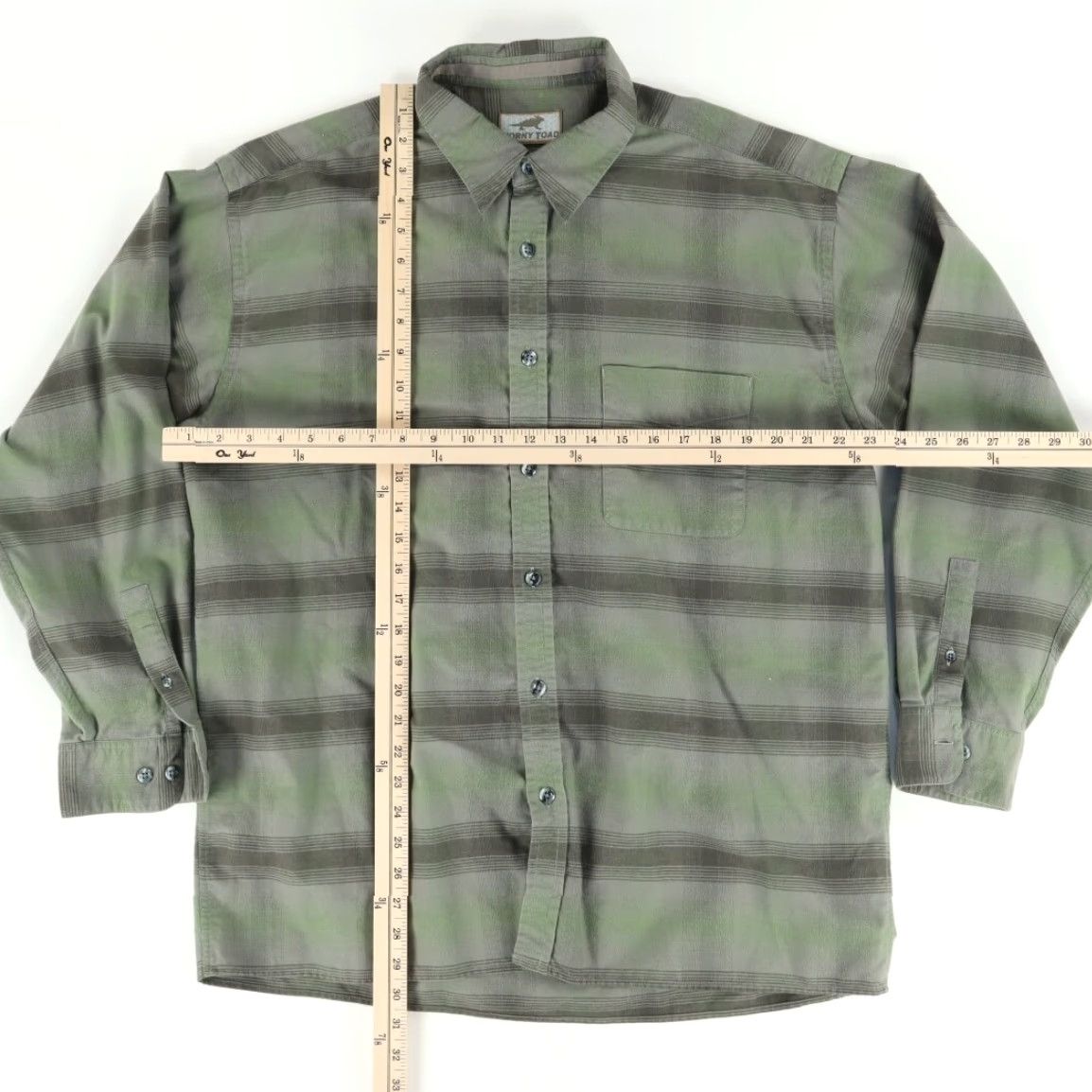 Vintage Horny Toad Shirt Flannel Cotton Plaid Green Men's L Size US L / EU 52-54 / 3 - 3 Thumbnail