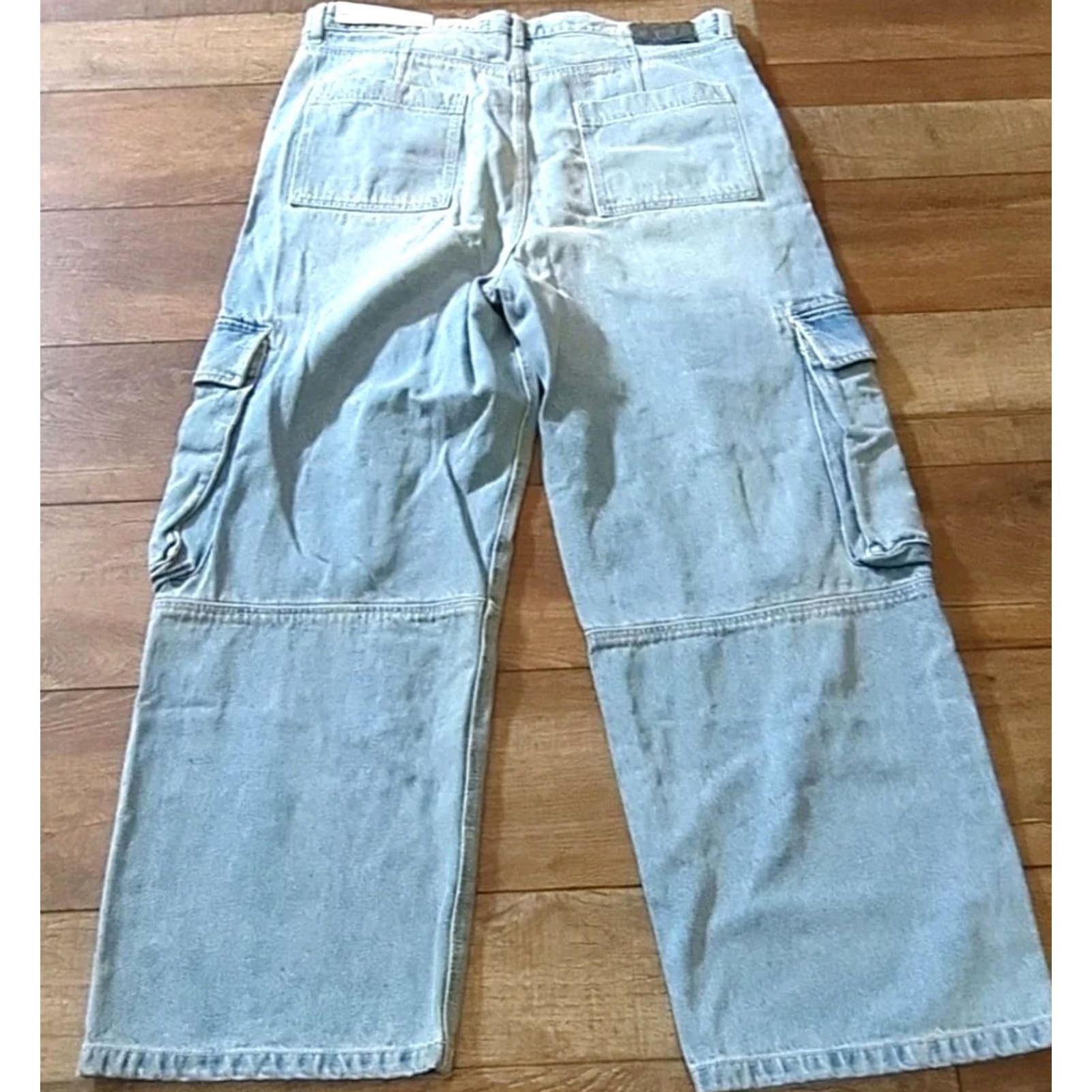 Urban Outfitters VINTAGE? Not Vintage. Urban Outfitters BDG Men's Blue Baggy SkateFit Quad Cargo Jeans Pant 38 NWT Size US 38 / EU 54 - 3 Thumbnail