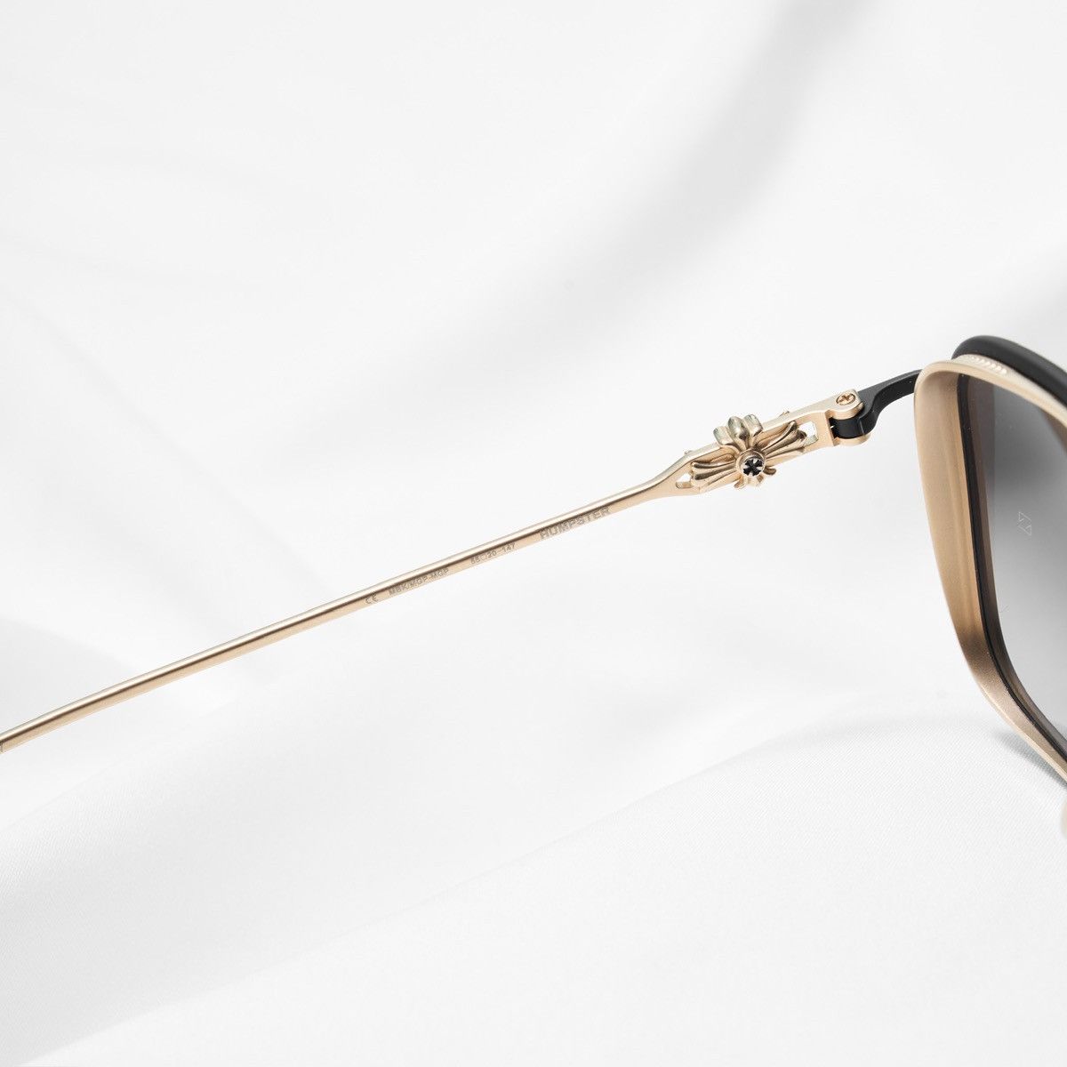 Chrome Hearts CHROME HEARTS HUMPSTER MATTE BLACK/ GOLD PLATED SUNGLASSES Size ONE SIZE - 5 Thumbnail