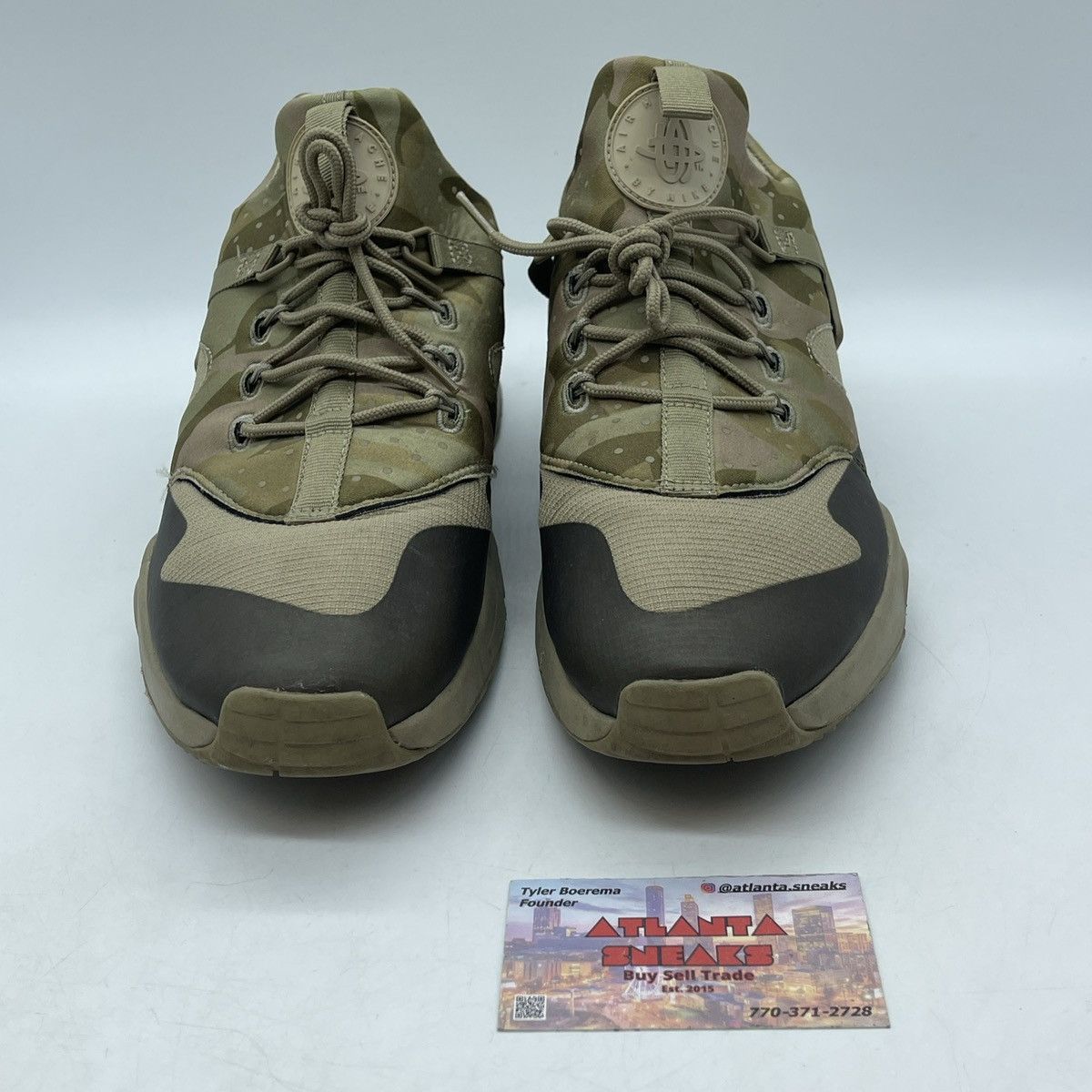 Nike Air huarache utility khaki Size US 12 / EU 45 - 2 Thumbnail